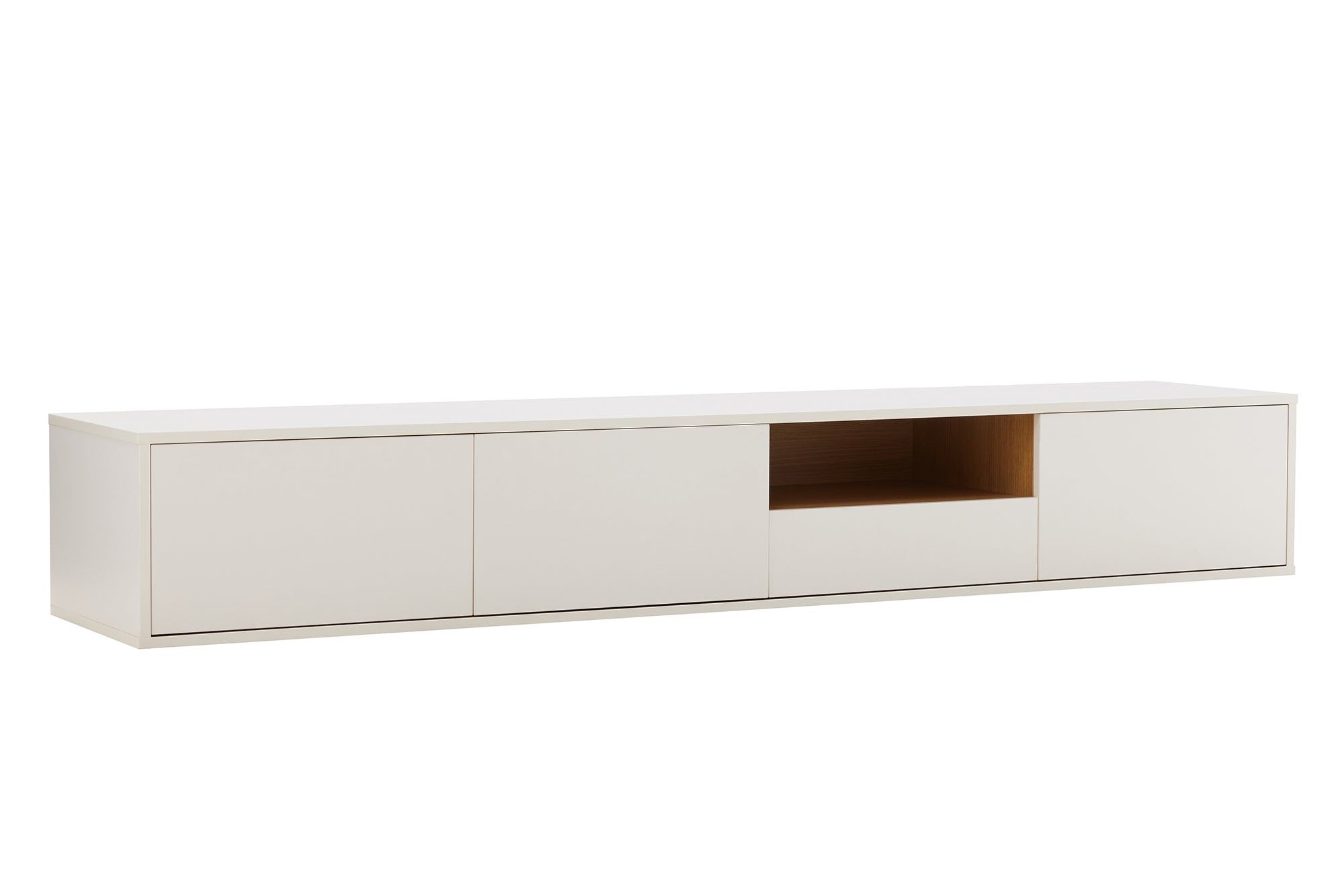 Hangend TV‑bord LOFT 200 cm – Strak wit, tijdloos design