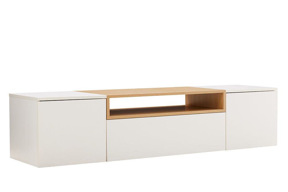 Hangend wit TV‑bord LOFT 160 cm – Strak en functioneel van Invicta Interior
