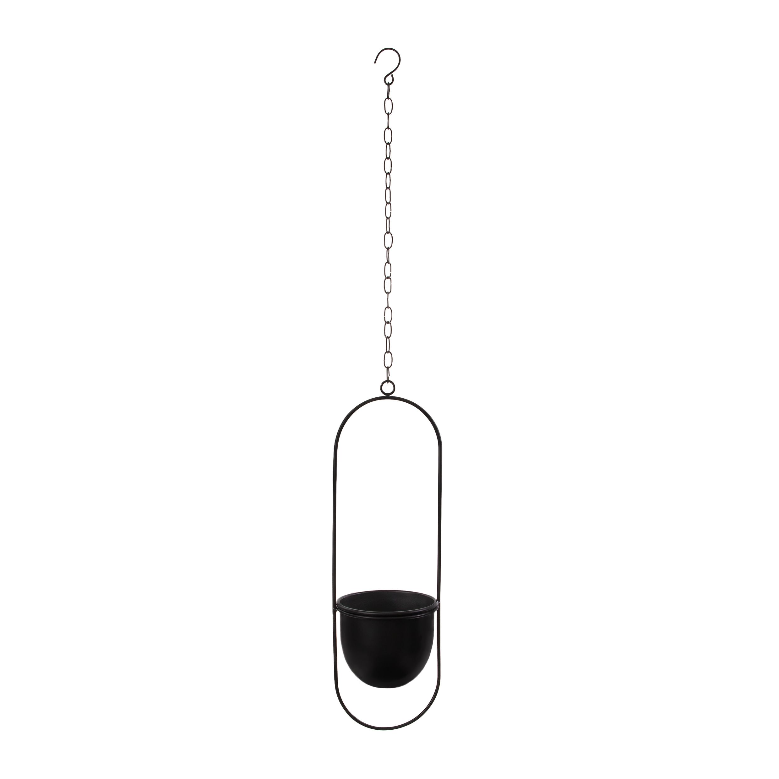 Hangende Bloempot QUVIO – Strak Zwart Design voor Binnen en Buiten