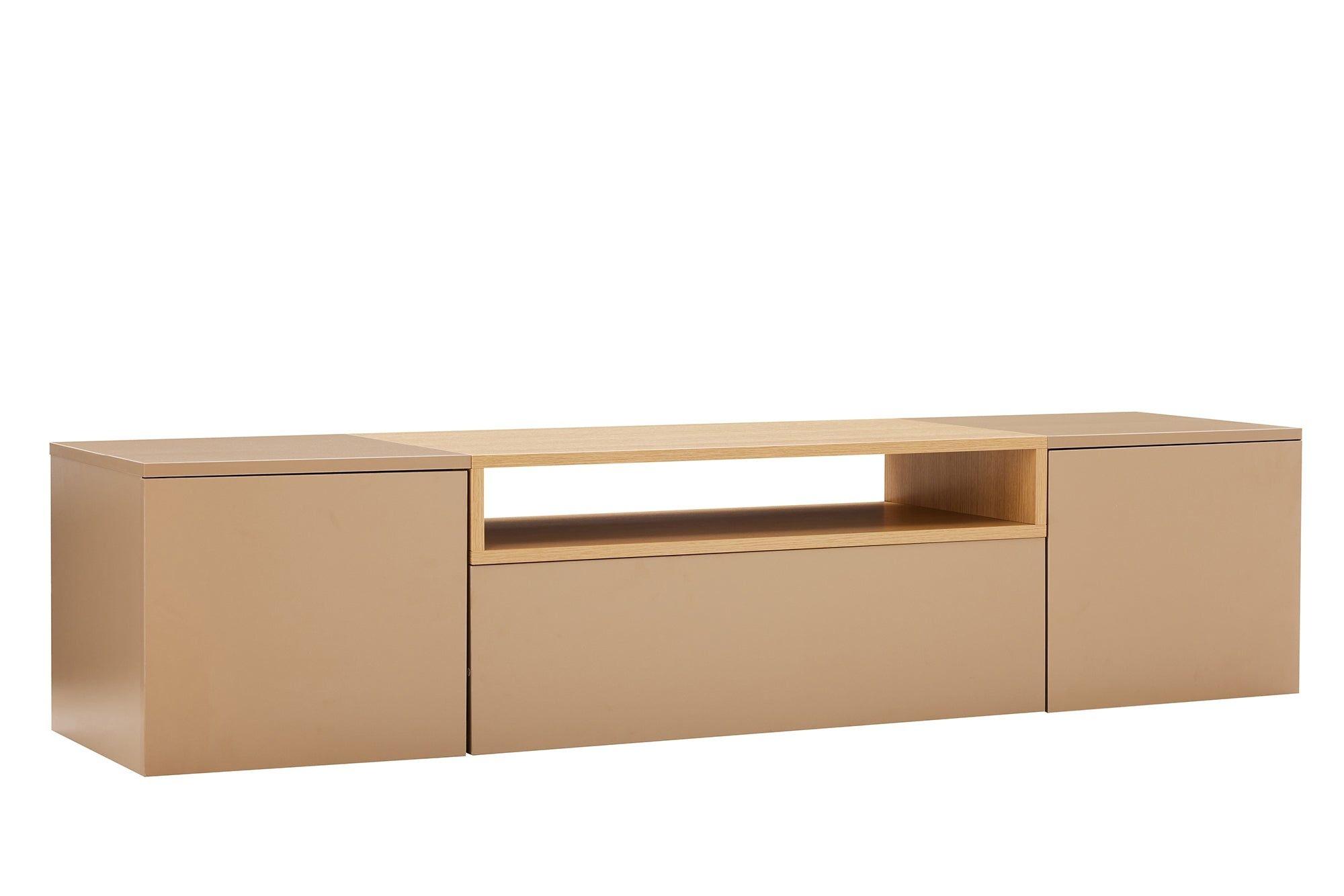 Hangende TV-Board LOFT 160 cm in natuurlijk grijs‑beige – Stijlvol mediameubel van Invicta Interior