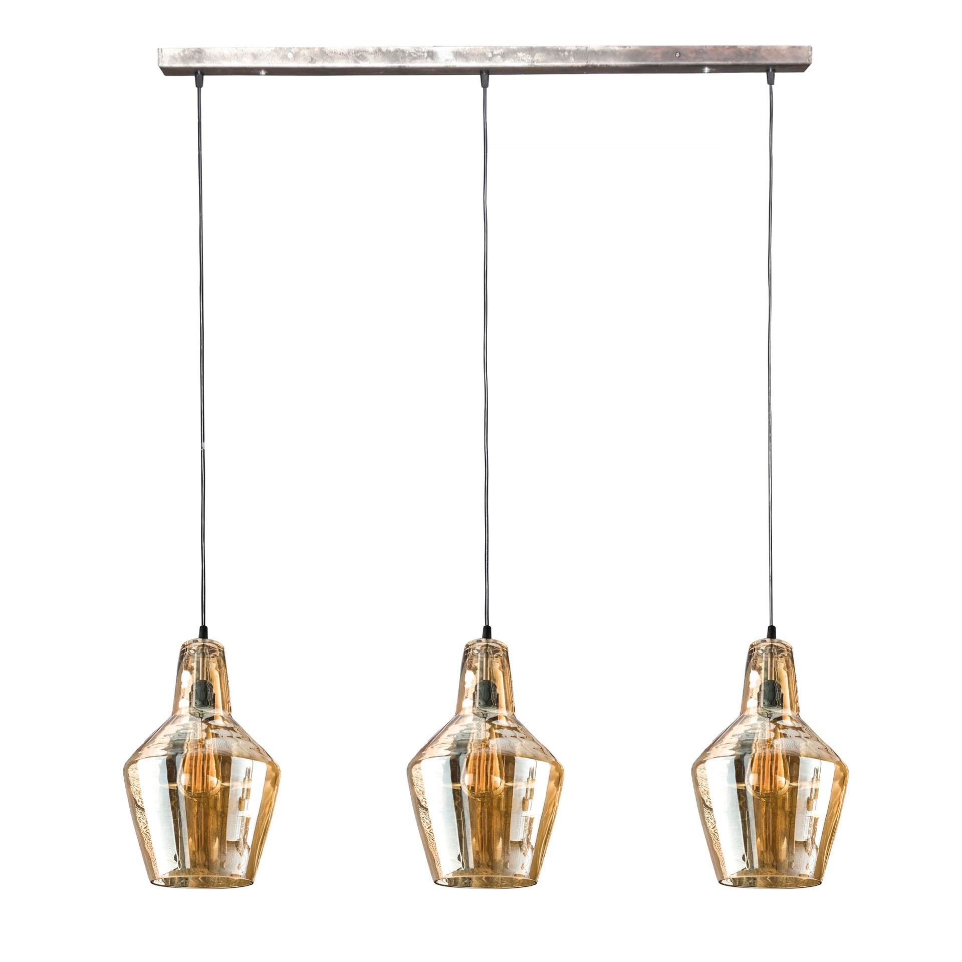 Hanglamp Amber 112 cm – Elegante brons antieke glow voor elke ruimte
