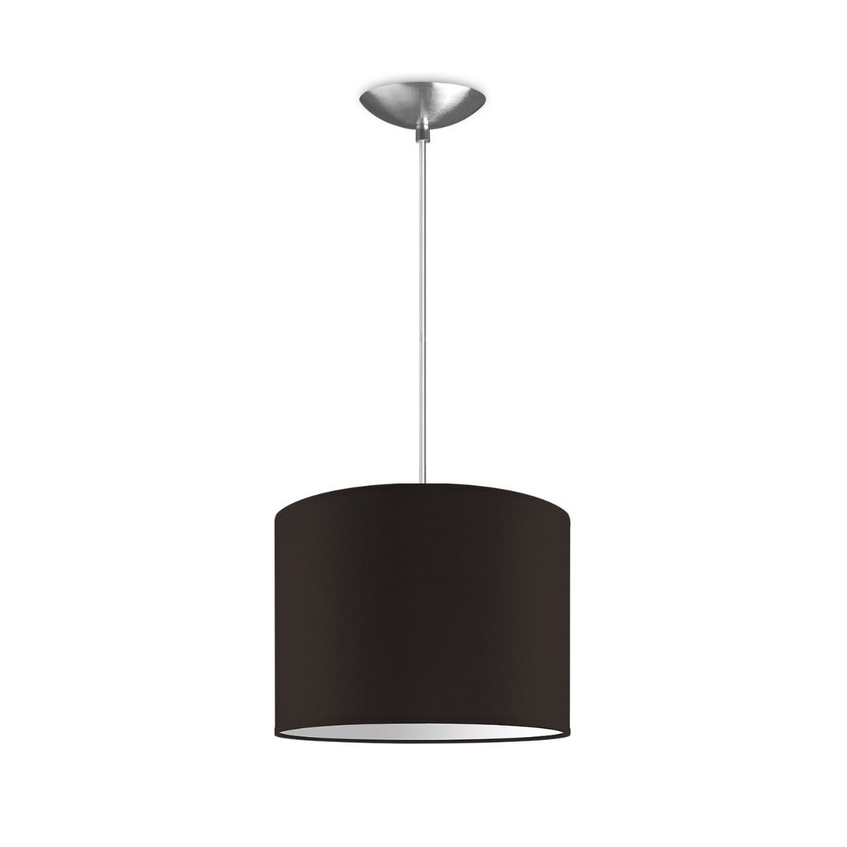 Hanglamp Basic Bling 25 cm – Bruine Katoen & RVS, verstelbaar