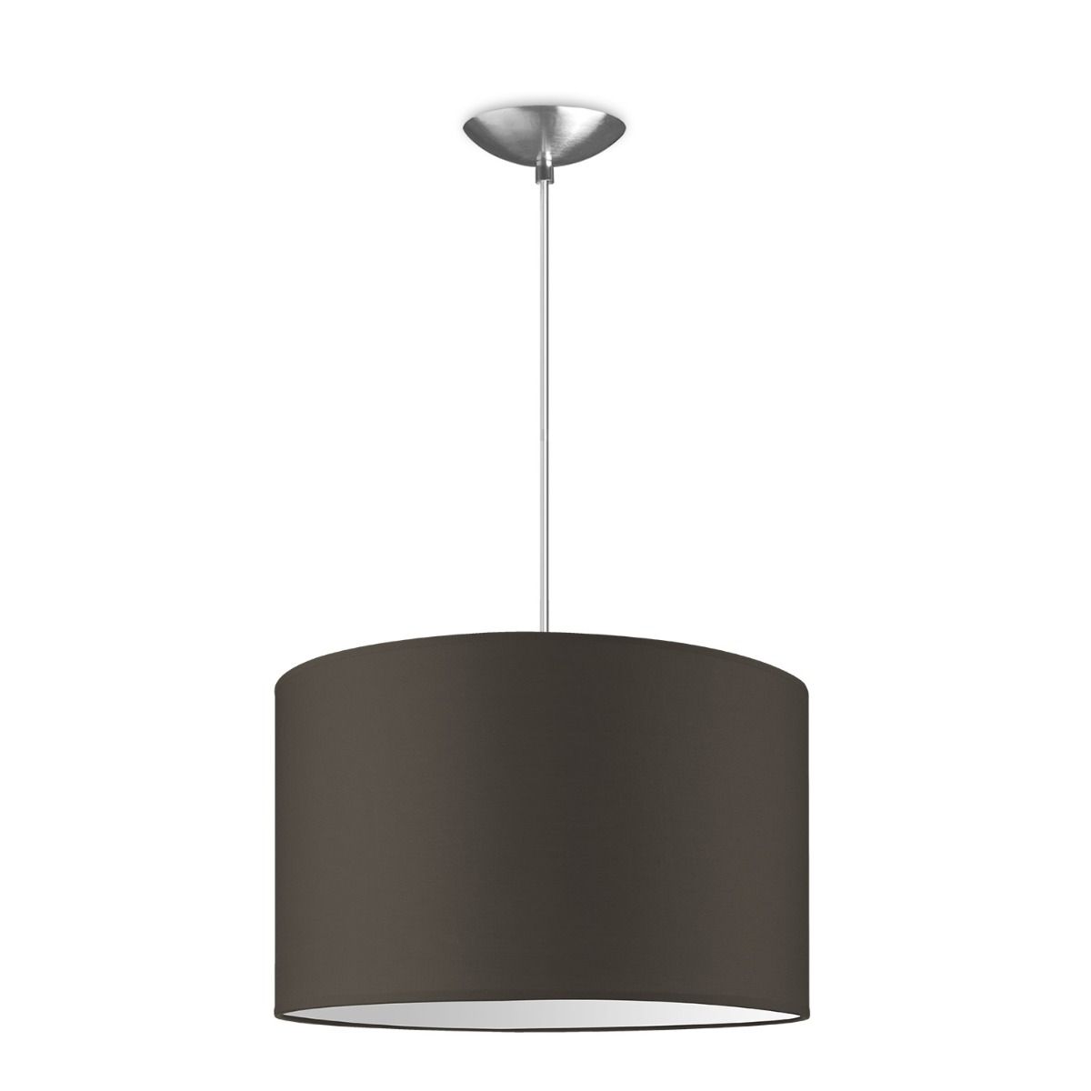 Hanglamp Basic Bling 35 – Taupe met handgemaakte katoenen kap