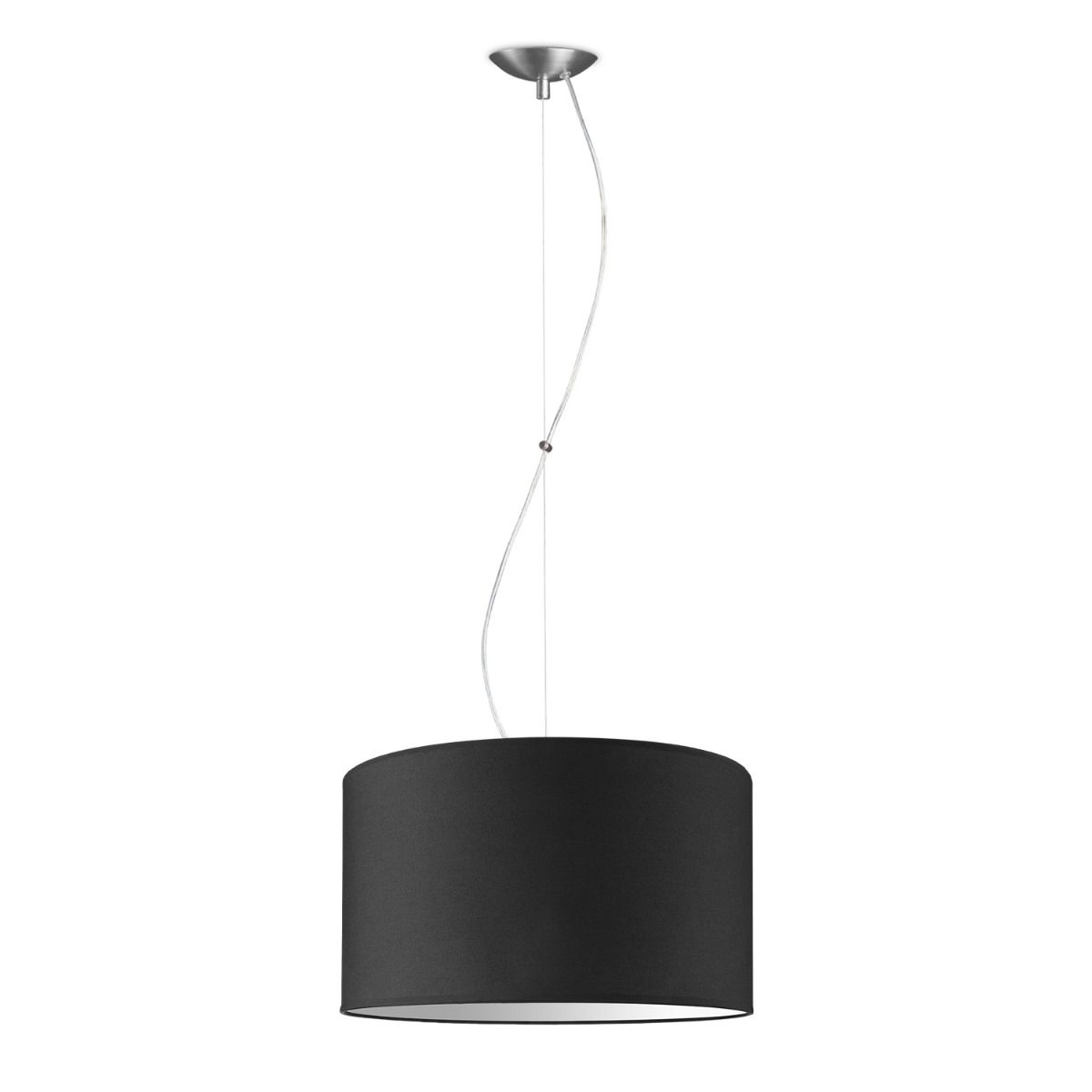Hanglamp Basic Deluxe Bling Ø 40 cm – Zwarte katoenen kap