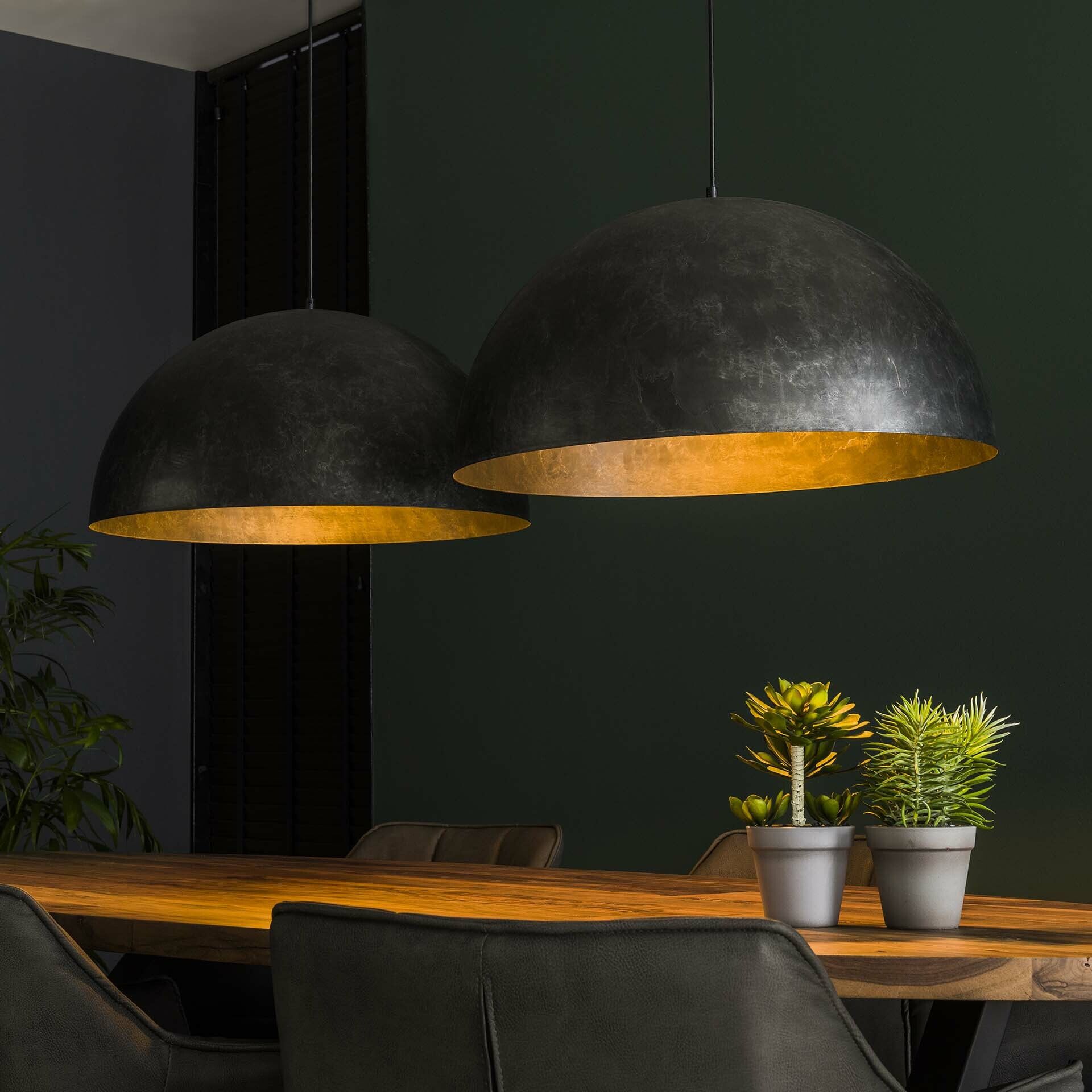Hanglamp Dinand – Moderne 2‑lampen hanglamp met Charcoal finish (Ø60 cm)