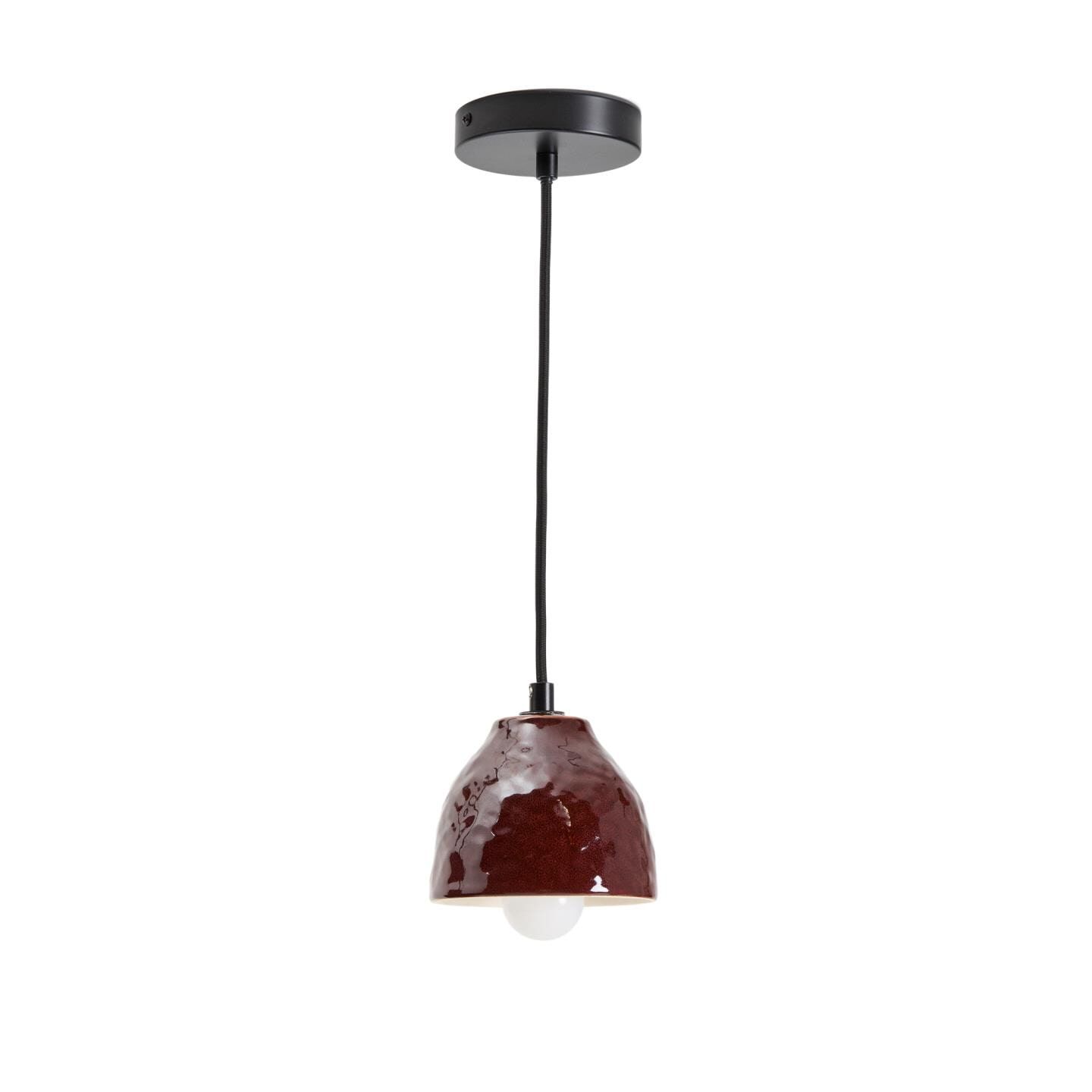 Hanglamp Drava Keramiek Donkerrood – Kave Home