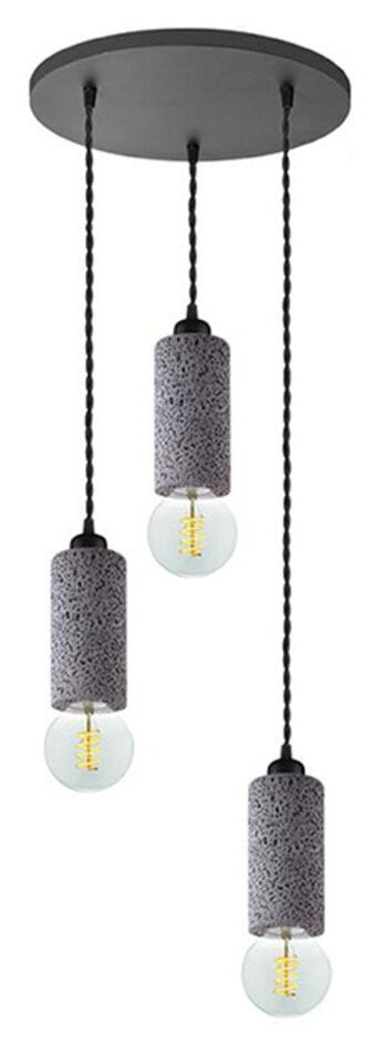 Hanglamp Fresco van LABEL51 – industriële betonnen 3‑lampeninstallatie