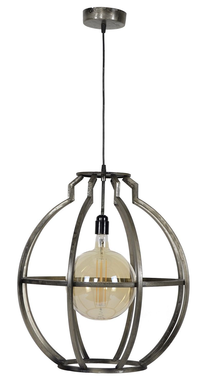 Hanglamp Globo – Vintage charme in oud zilver, 50 cm breed