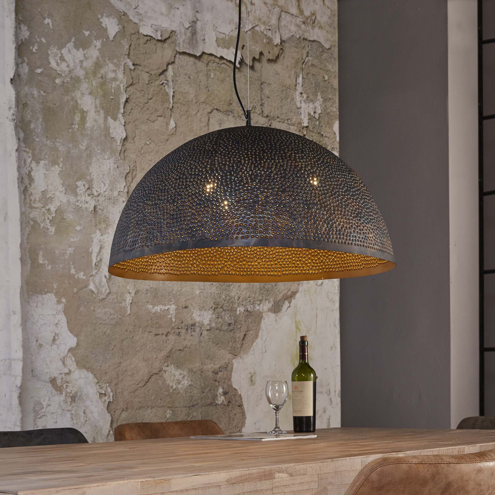 Hanglamp Murray – stijlvolle zwart‑bruine hanglamp van Zaloni