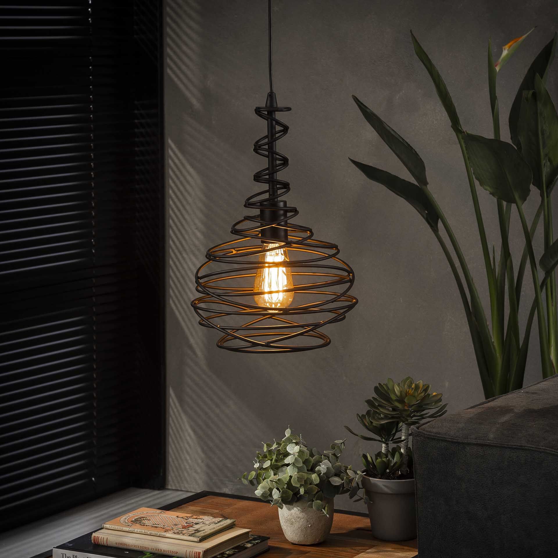 Hanglamp Quinten – Zwarte single pendant met verstelbare hoogte