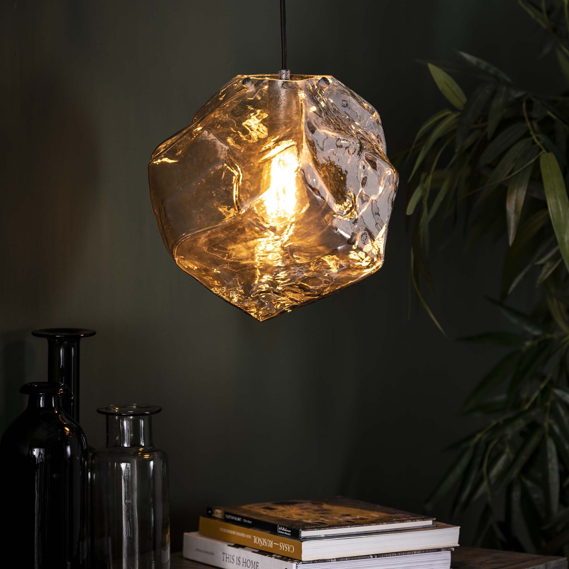 Hanglamp Rock – Verchroomd Glazen Eye‑Catcher voor de Moderne Woonkamer