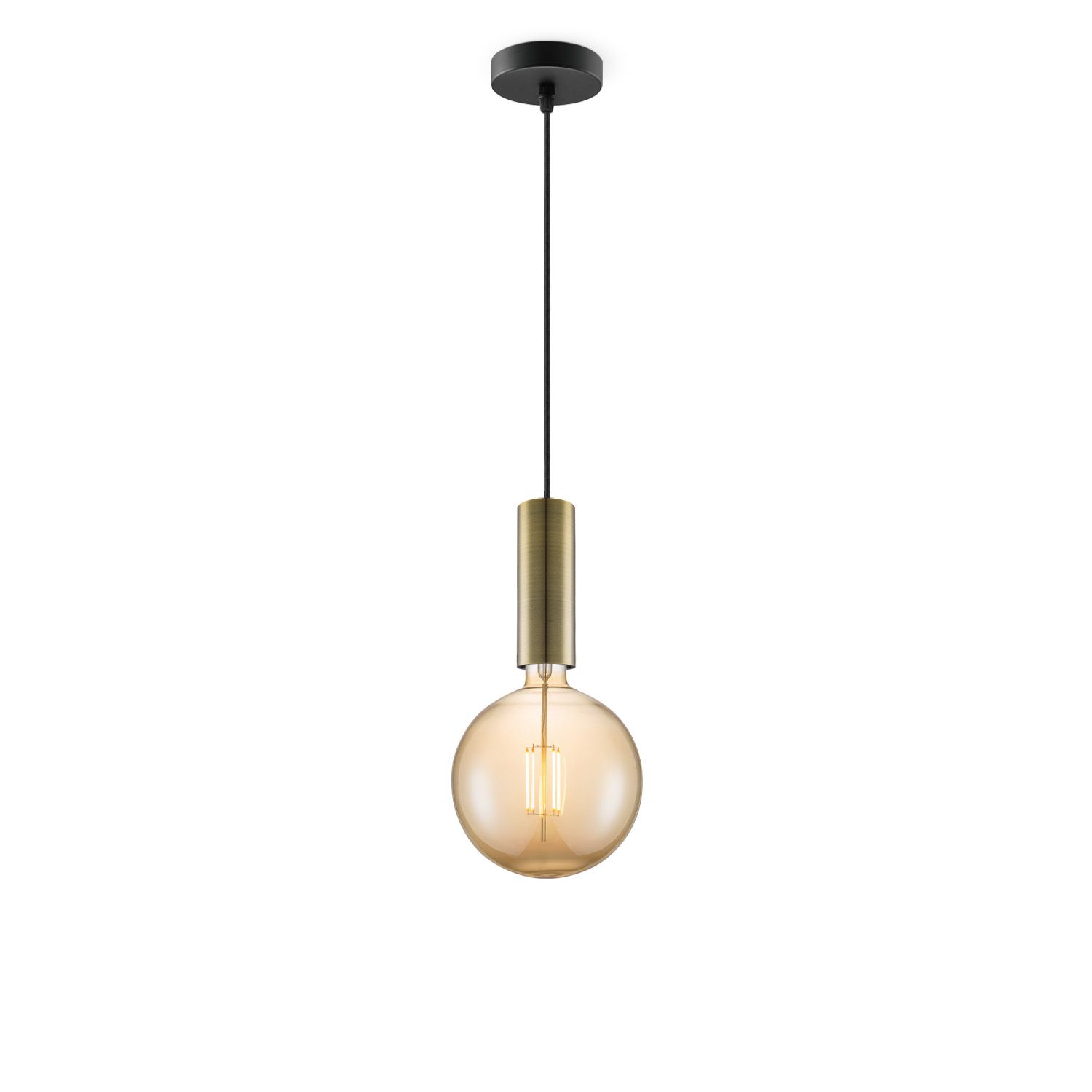 Hanglamp Saga – Brons & Amber, moderne LED pendel voor elke woonruimte