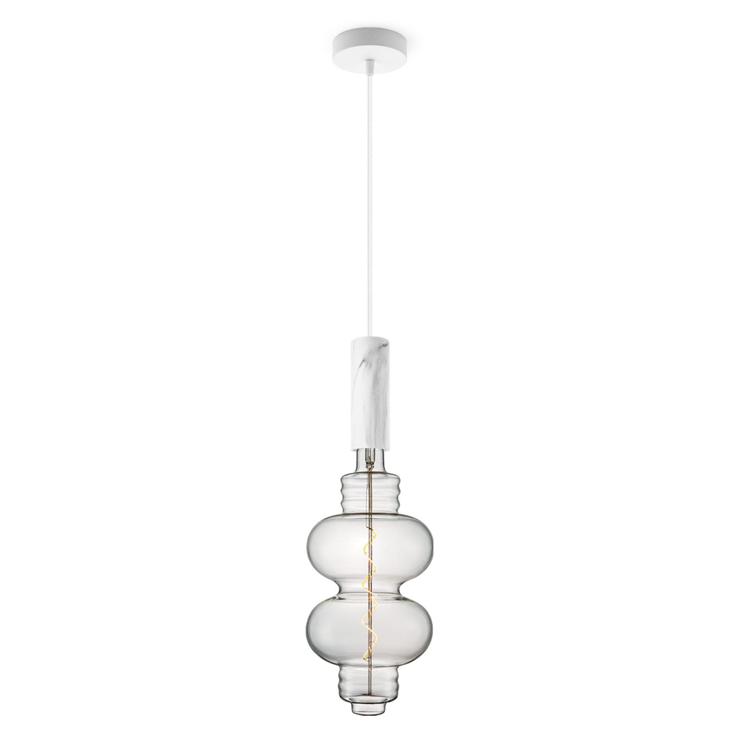 Hanglamp Saga Marmer – Heldere Diabolo LED Hanglamp