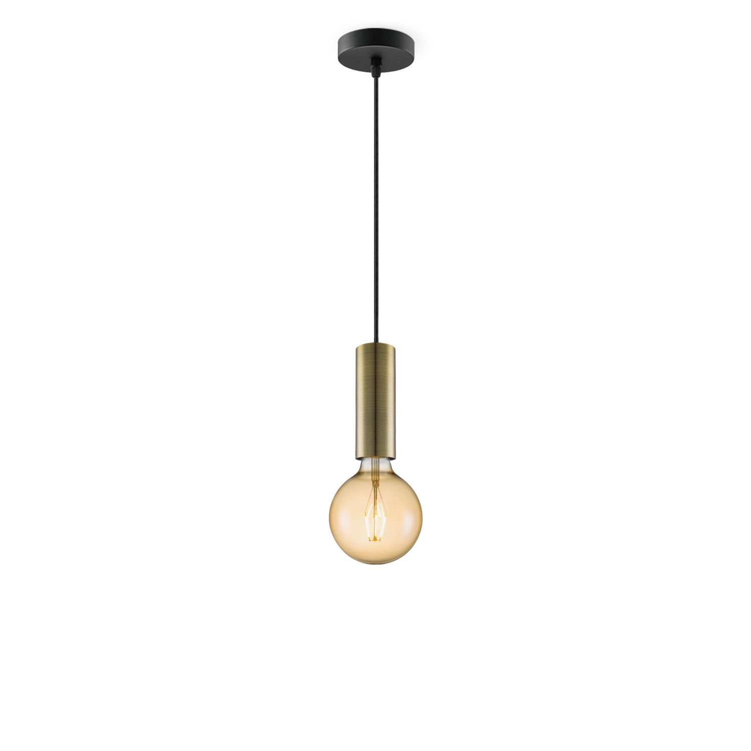 Hanglamp Saga – Moderne Brons & Amber LED Pendellamp voor een Warm Interieur