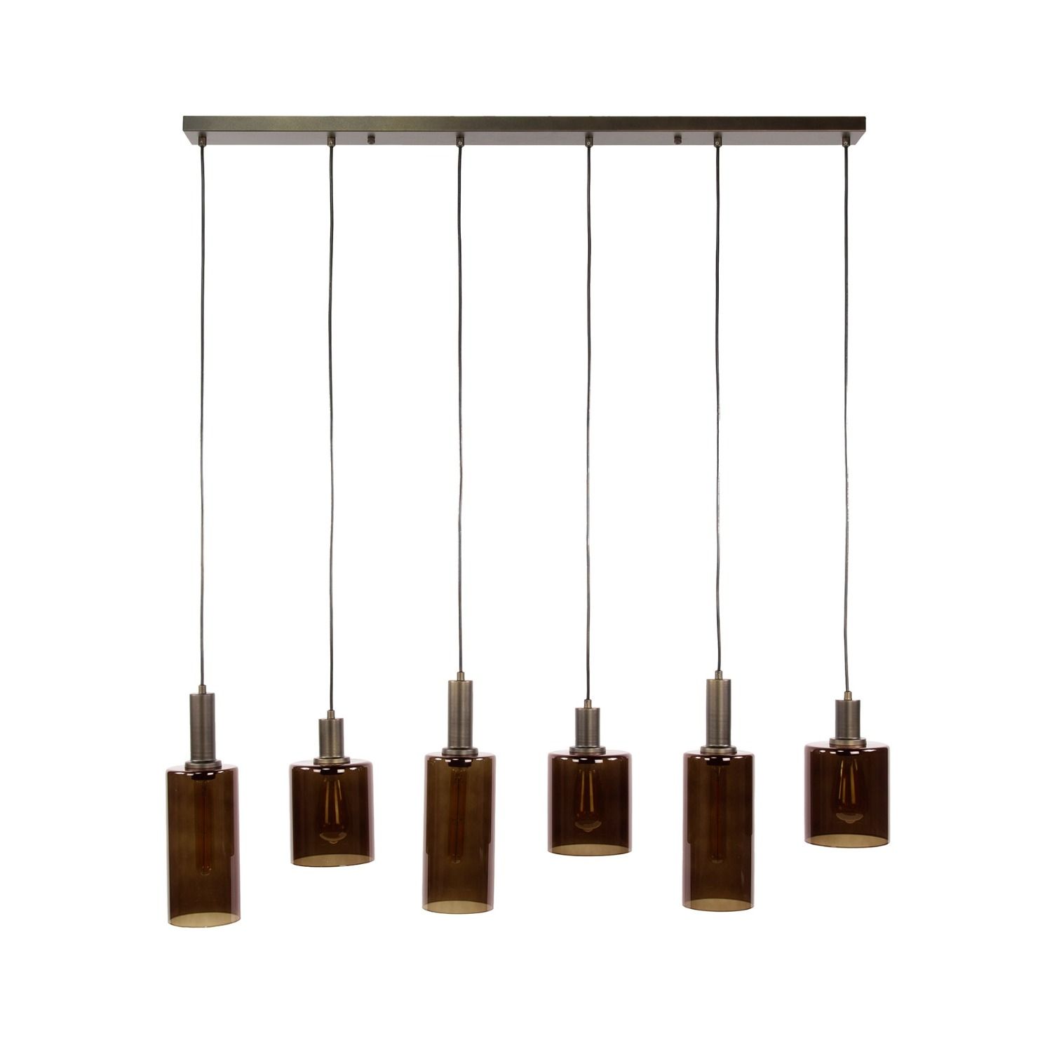 Hanglamp Sepiora 6 – Subtiel Bruin Design voor een Luchtige Interieur
