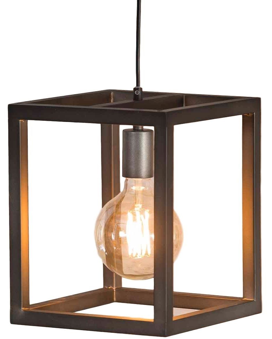 Hanglamp Terrance – Strakke Zilveren Vierkante Designlamp