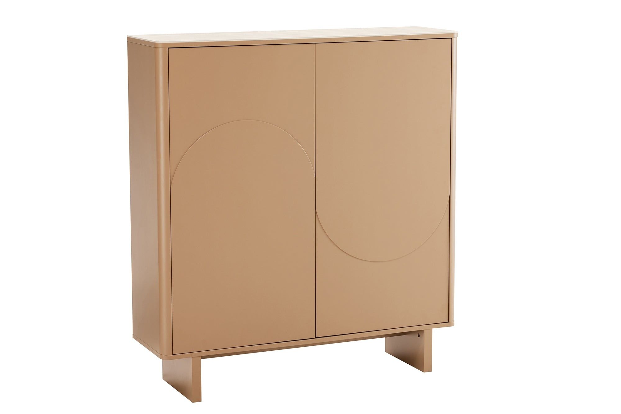 Highboard Savoy 130 cm – Natuurlijke 3D look met travertijnmarmeren blad