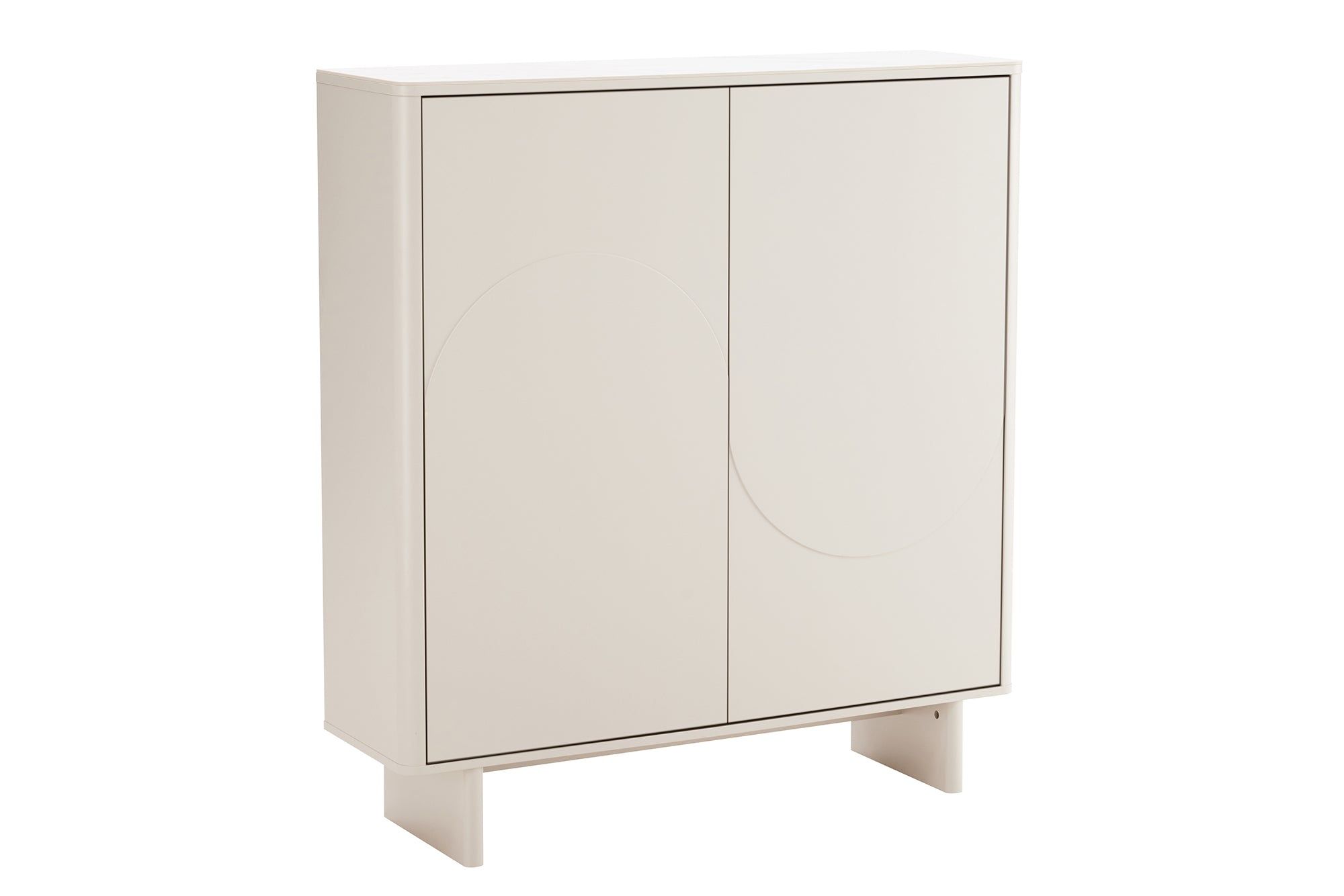 Highboard Savoy 130 cm – strakke elegantie met wit marmeren blad