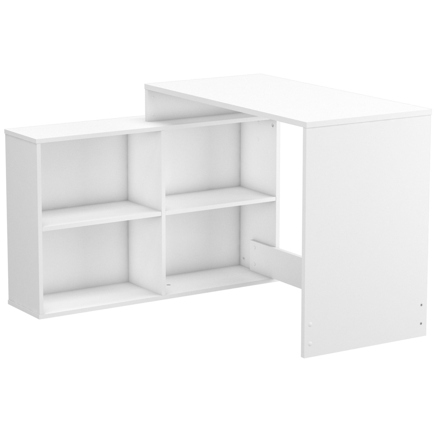 Hoekbureau Corner 112 cm – stijlvol wit werkstation voor thuis en kantoor