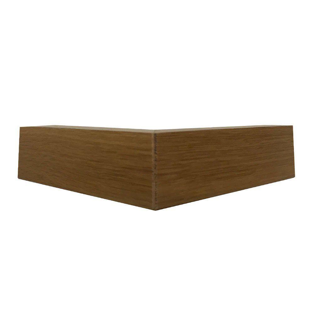 Hoekige meubelpoot van massief hout – 16 × 16 cm, 4,5 cm hoog