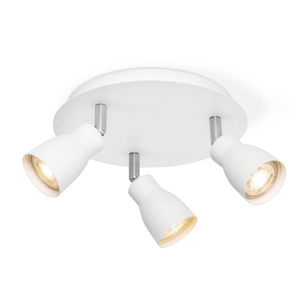 Home Sweet Home Alba 3L LED Opbouwspot – Modern Wit, 22 cm, Dimbaar & Verstelbaar