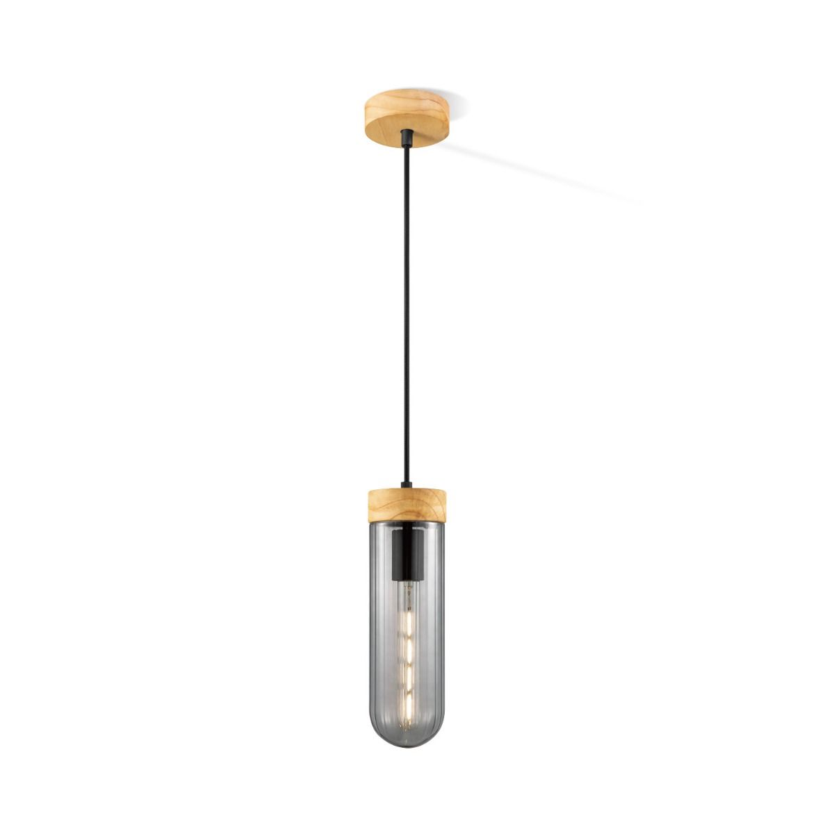 Home Sweet Home Capri Hanglamp – Moderne 3‑Lichts Hanglamp in Hout en Glas