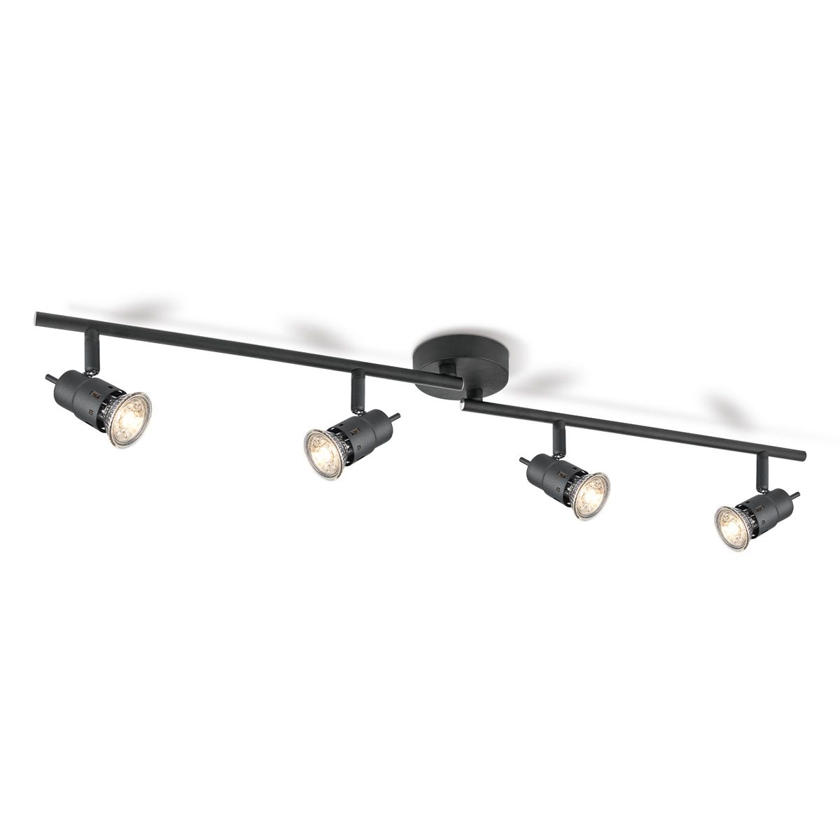 Home Sweet Home Cilindro LED 4L Opbouwspot 81 cm – Zwarte Plafondlamp met Warm Wit Licht