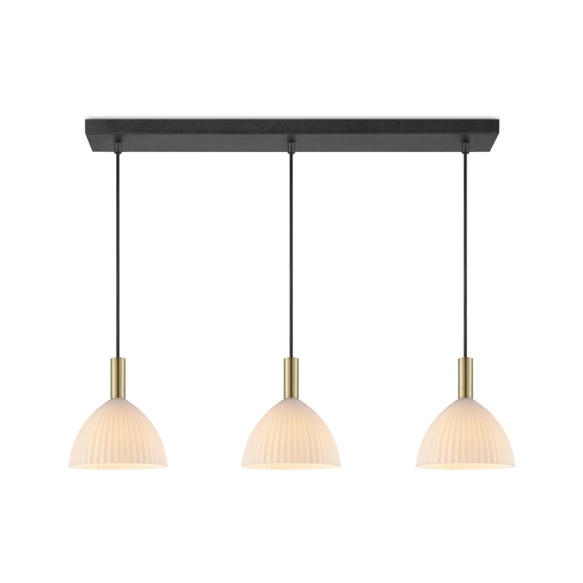 Home Sweet Home Credo – elegante ovale hanglamp in messing en opaalglas
