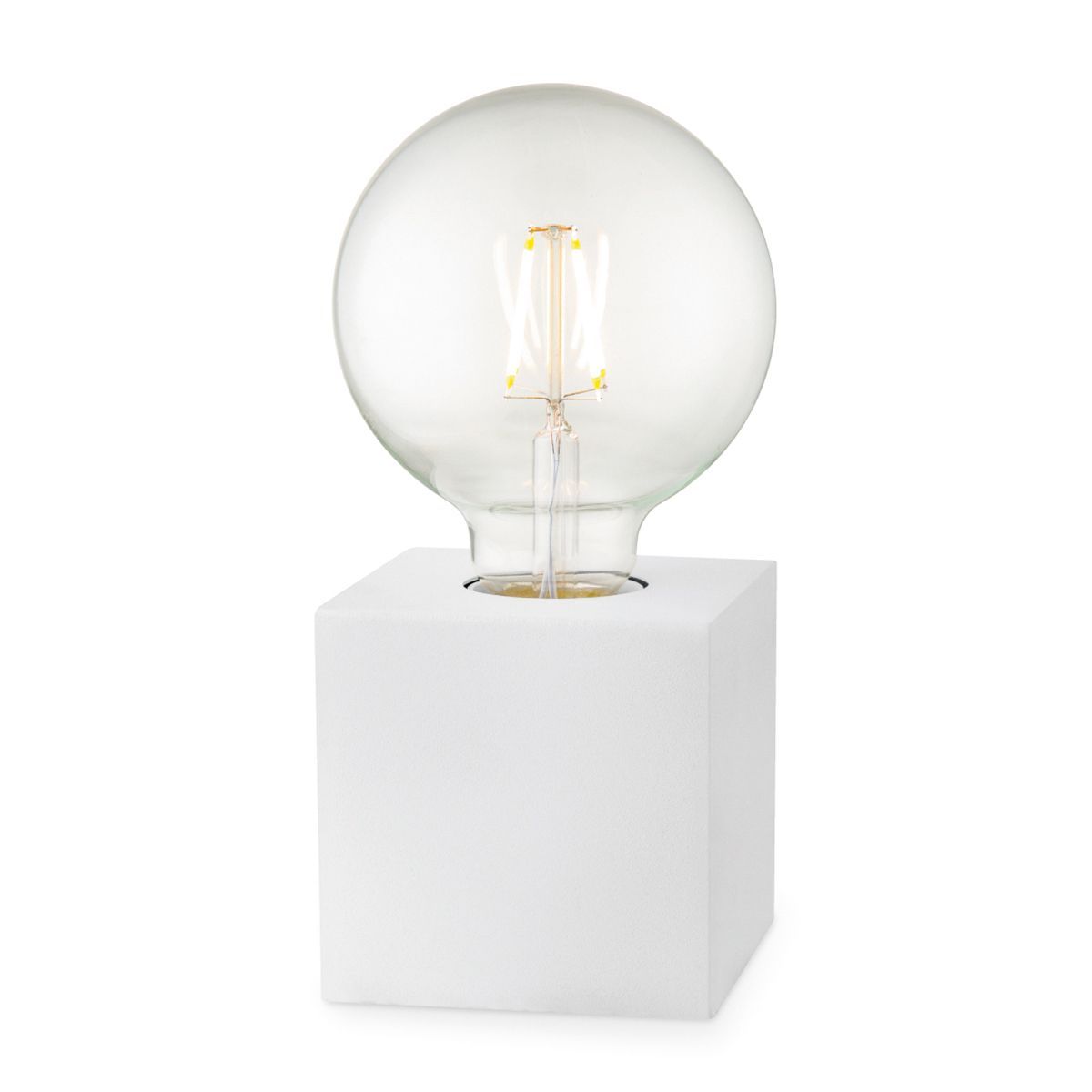 Home Sweet Home Dry 10 – Compact vierkante witte tafellamp met E27 fitting