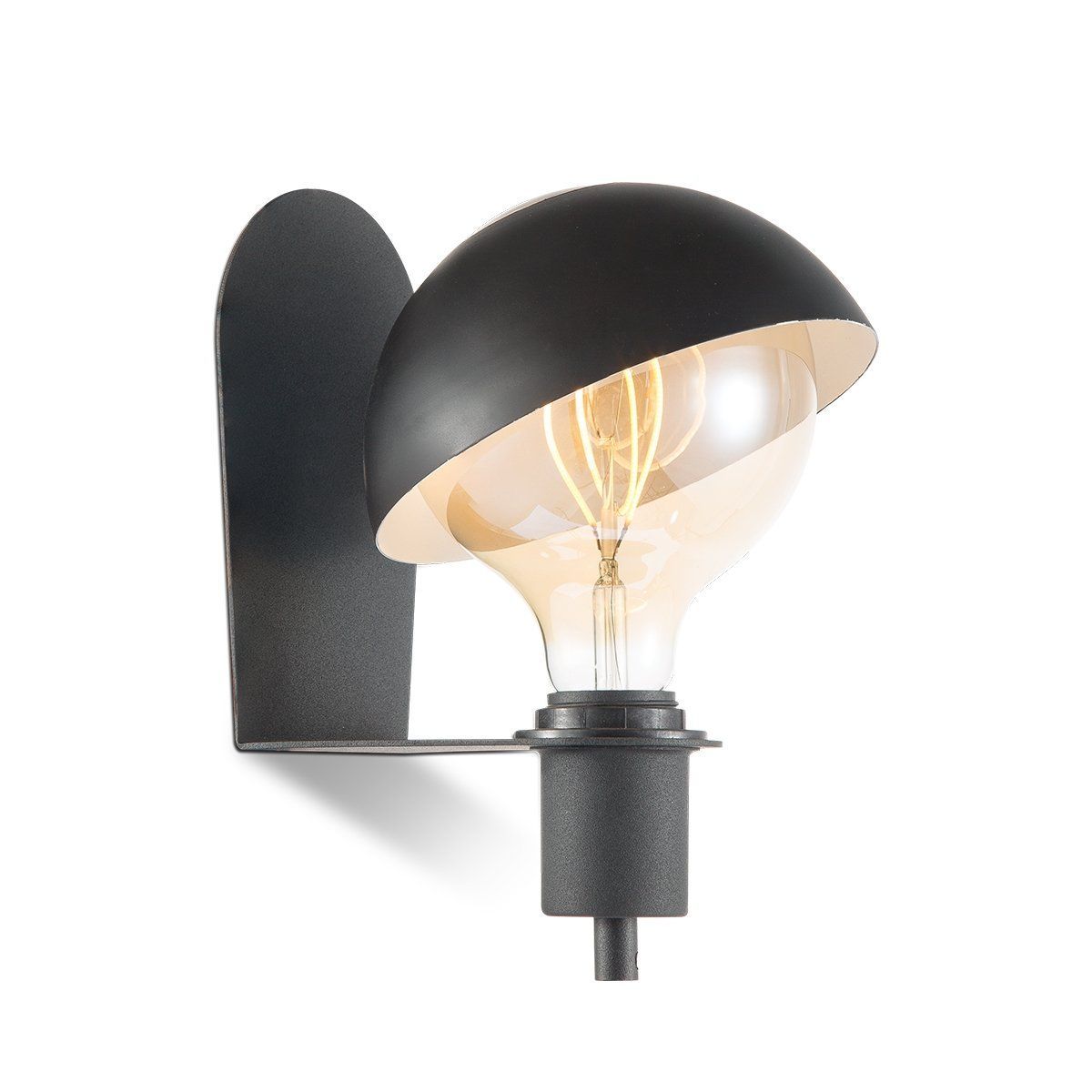 Home Sweet Home Dyna wandlamp – zwart, modern design met verstelbare kap