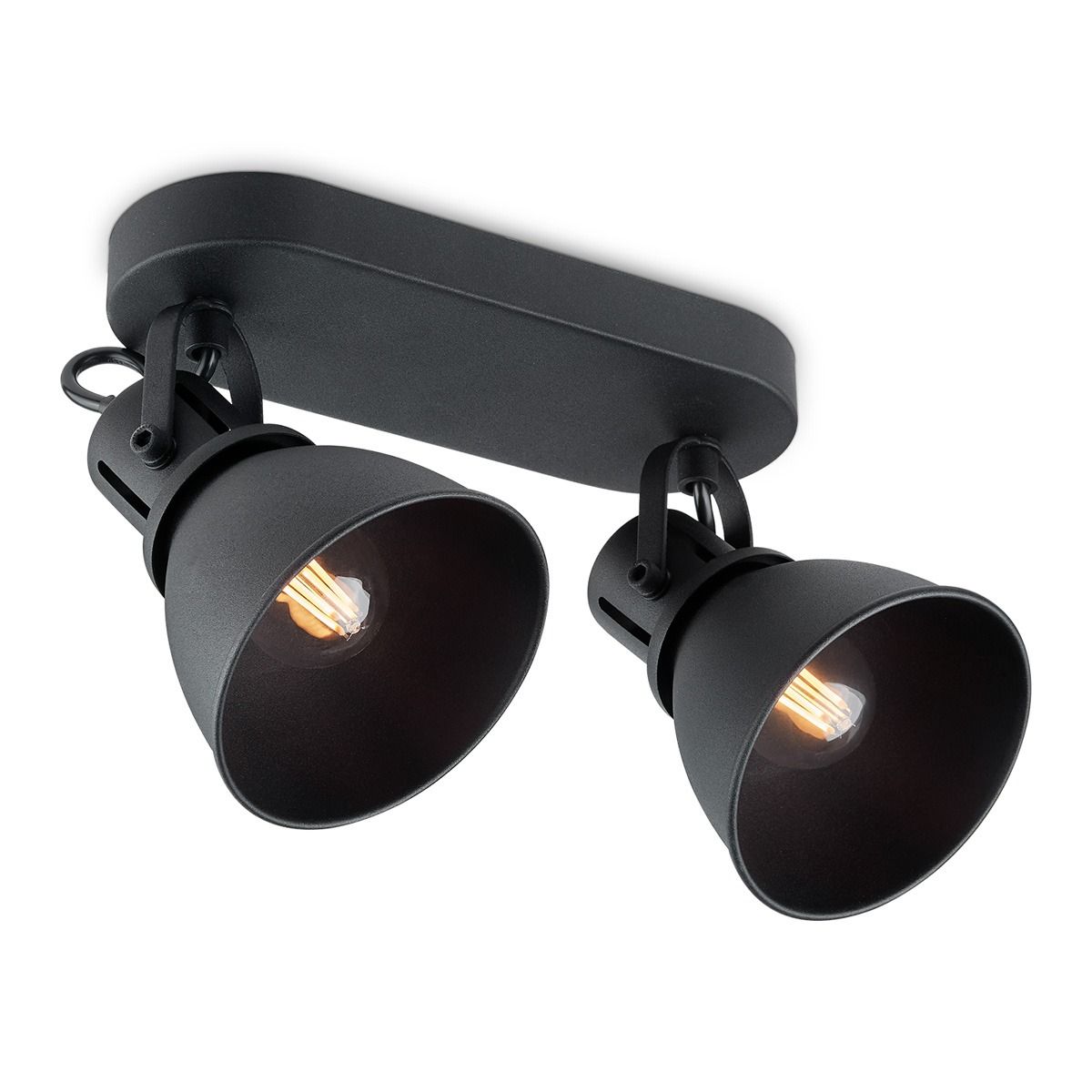 Home Sweet Home FAMA 2L LED opbouwspot – Stoer, zwart en functioneel