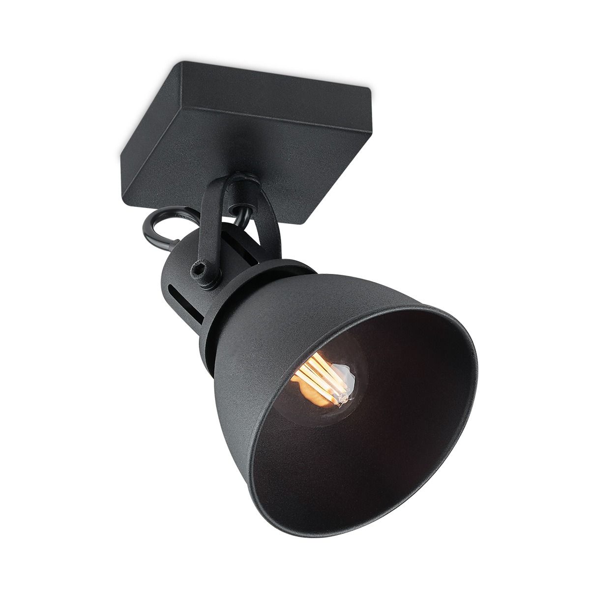 Home Sweet Home Fama LED opbouwspot – stoere industriële wandverlichting in zwart