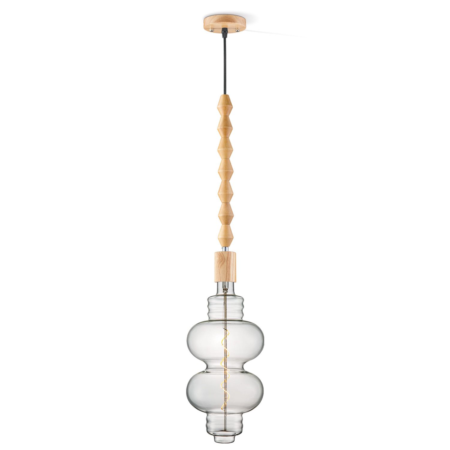 Home Sweet Home Hanglamp Dana Diabolo – Heldere houten pendellamp