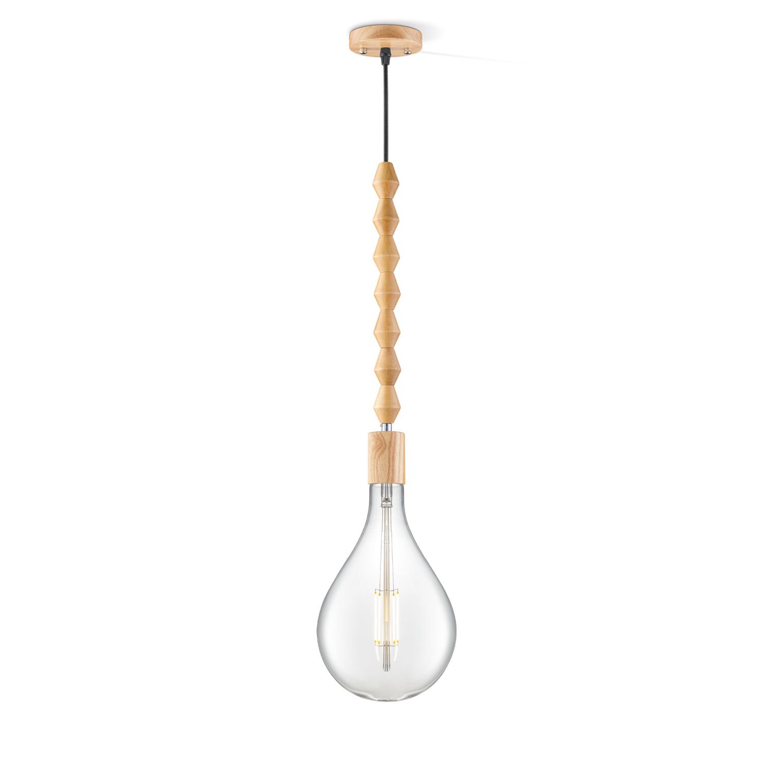Home Sweet Home Hanglamp Dana – heldere houten pendellamp voor een warme sfeer