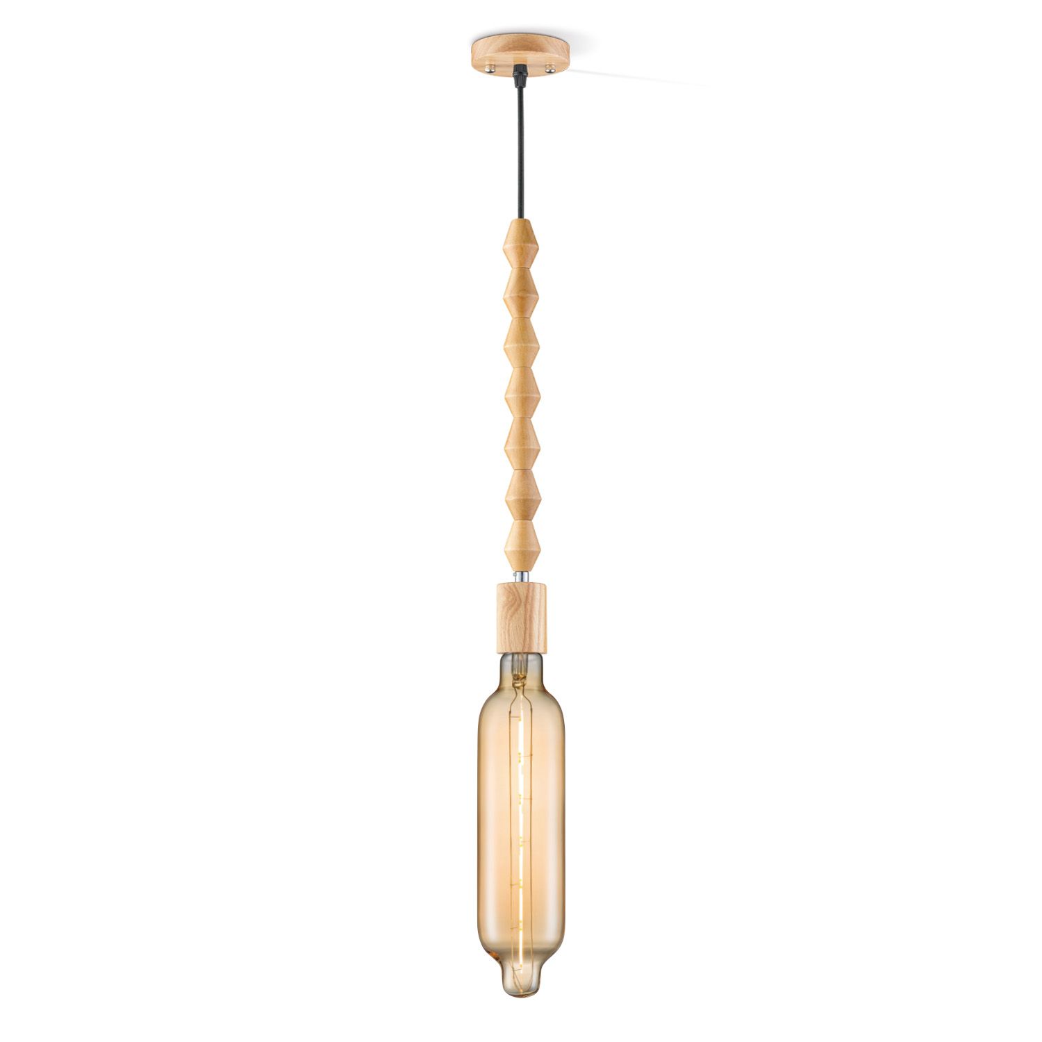 Home Sweet Home Hanglamp Dana – Warme Amber Houten Pendellamp