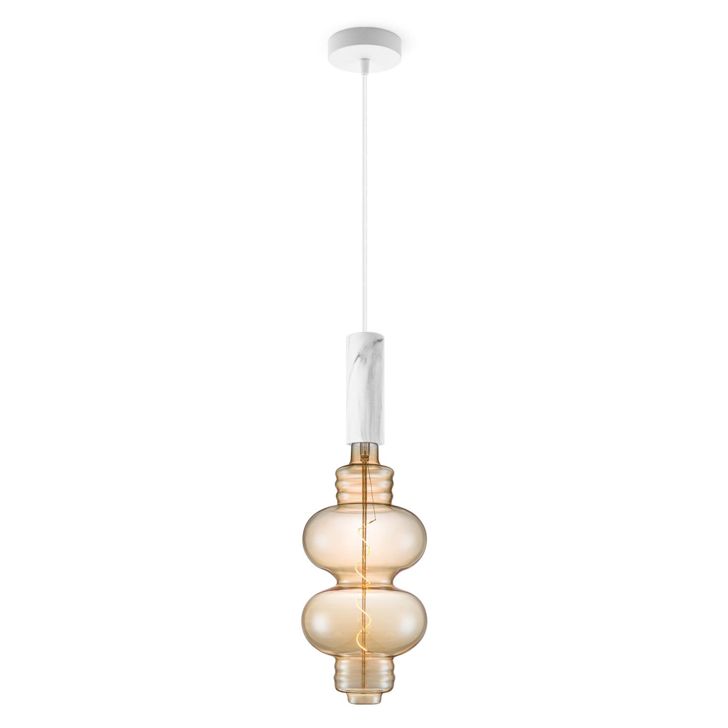 Home sweet home Hanglamp Saga – Marmer Diabolo in Amber