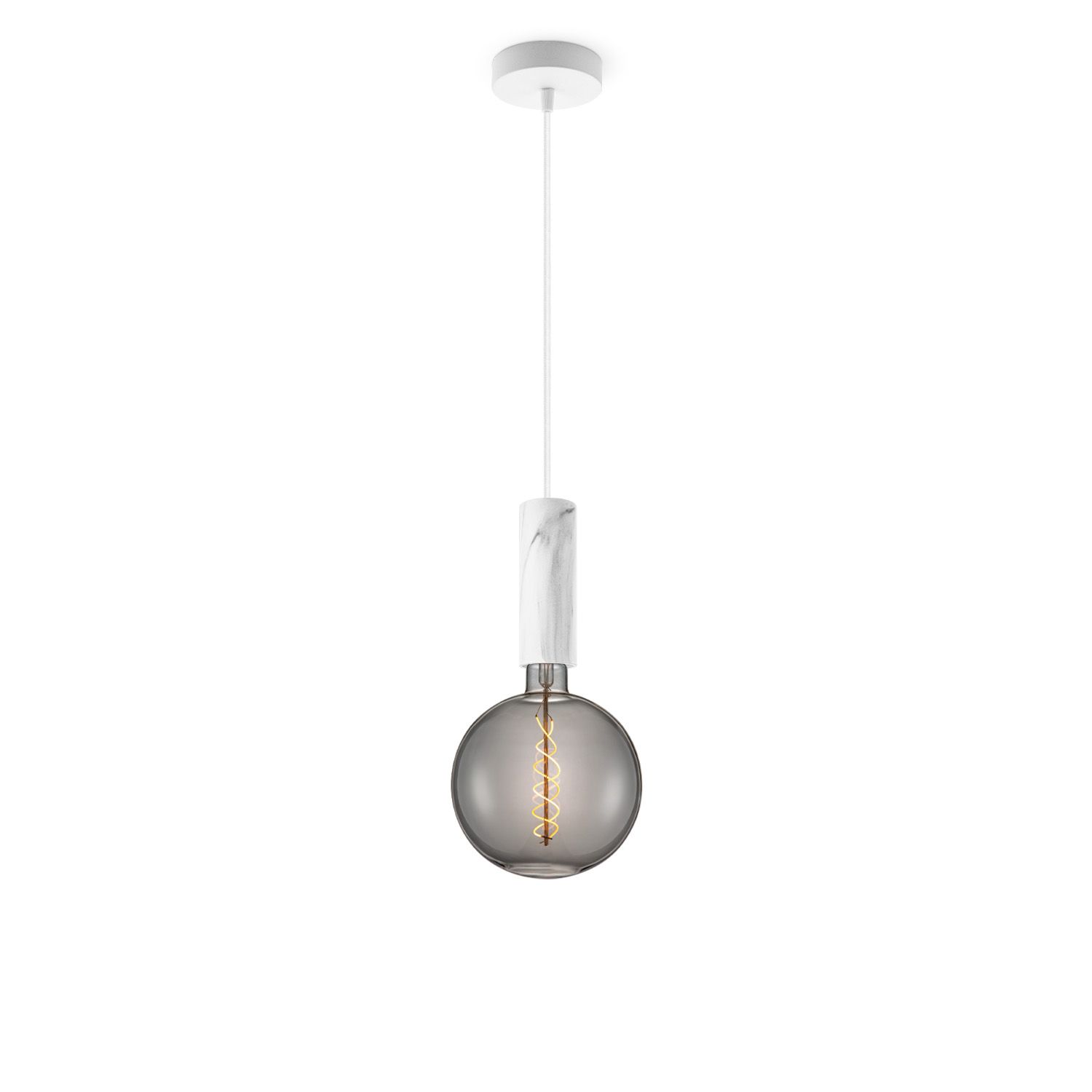 Home Sweet Home Hanglamp Saga – Marmerlook met Vintage LED‑licht