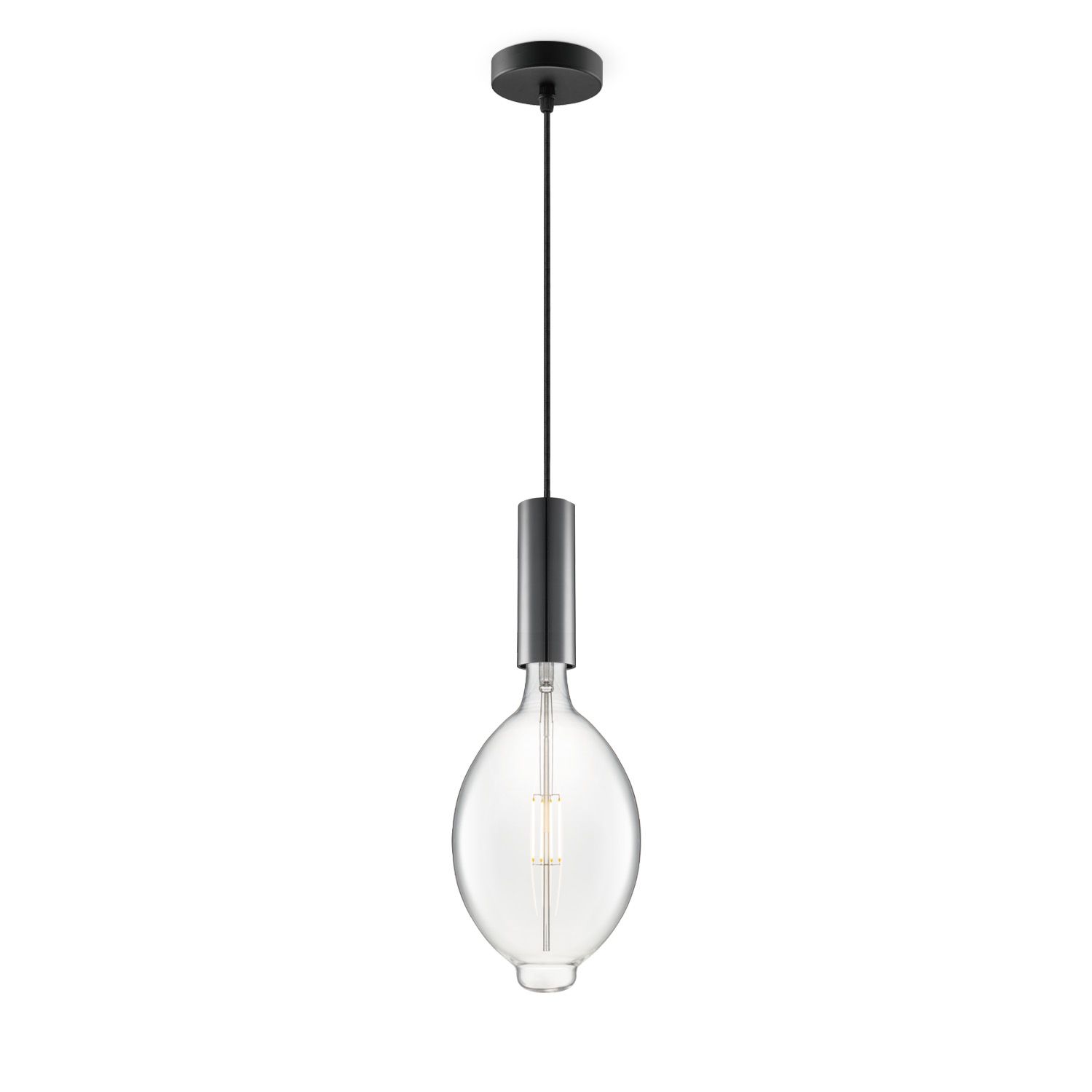 Home Sweet Home Hanglamp Saga – Moderne Zwarte Pendellamp met Vintage LED‑licht