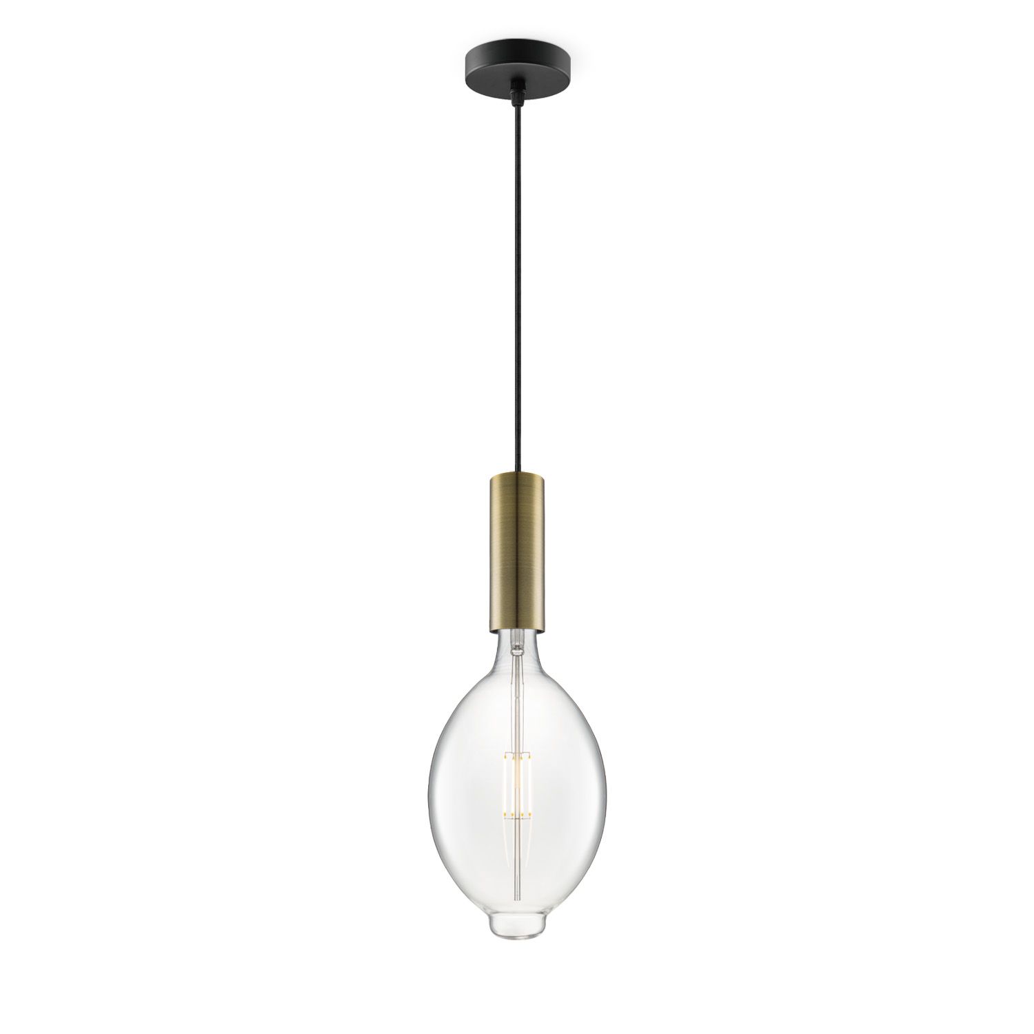 Home Sweet Home hanglamp Saga – stijlvolle brons‑oval in helder design