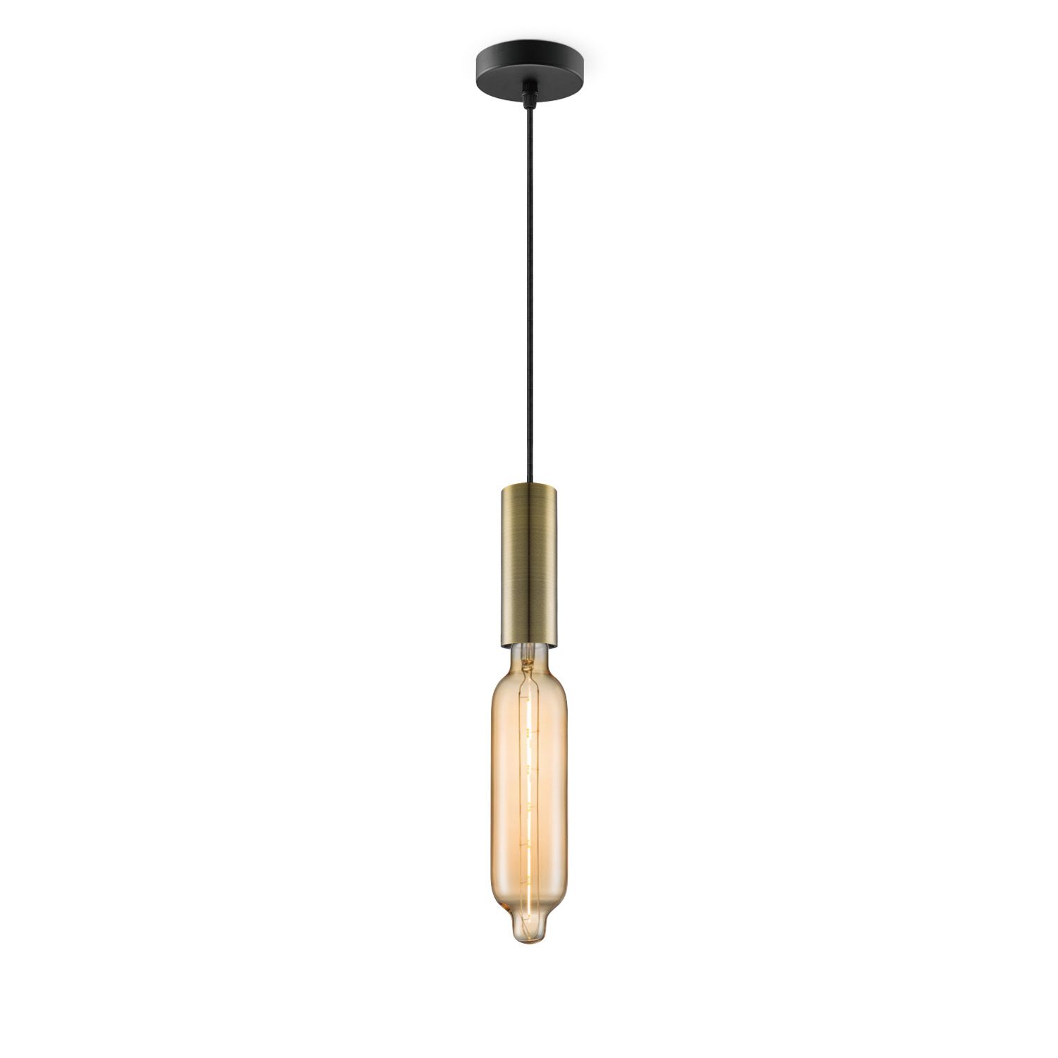 Home sweet home hanglamp Saga – warme amber glow in brons
