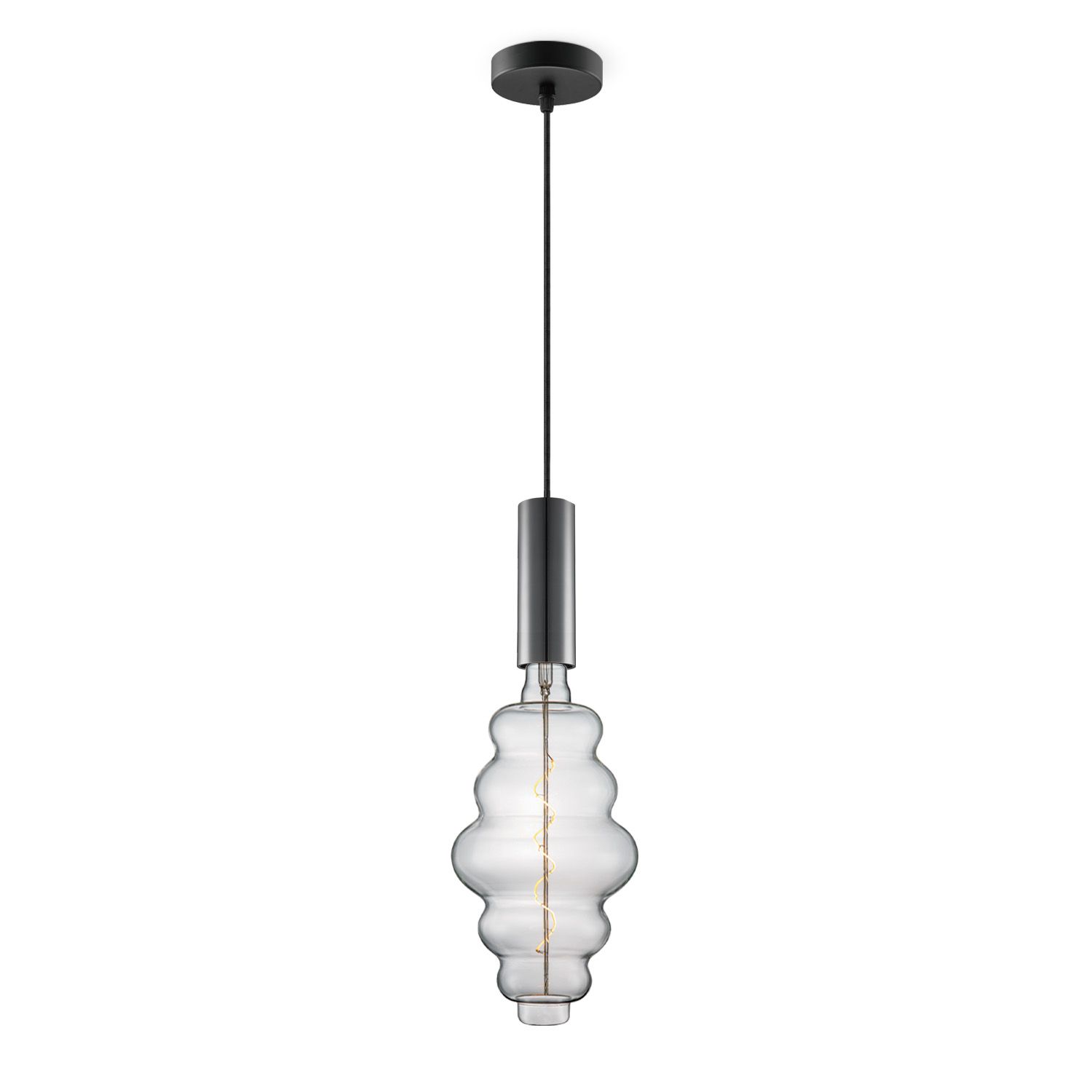 Home Sweet Home Hanglamp Saga – Zwarte LED Pendel met Vintage Sfeer