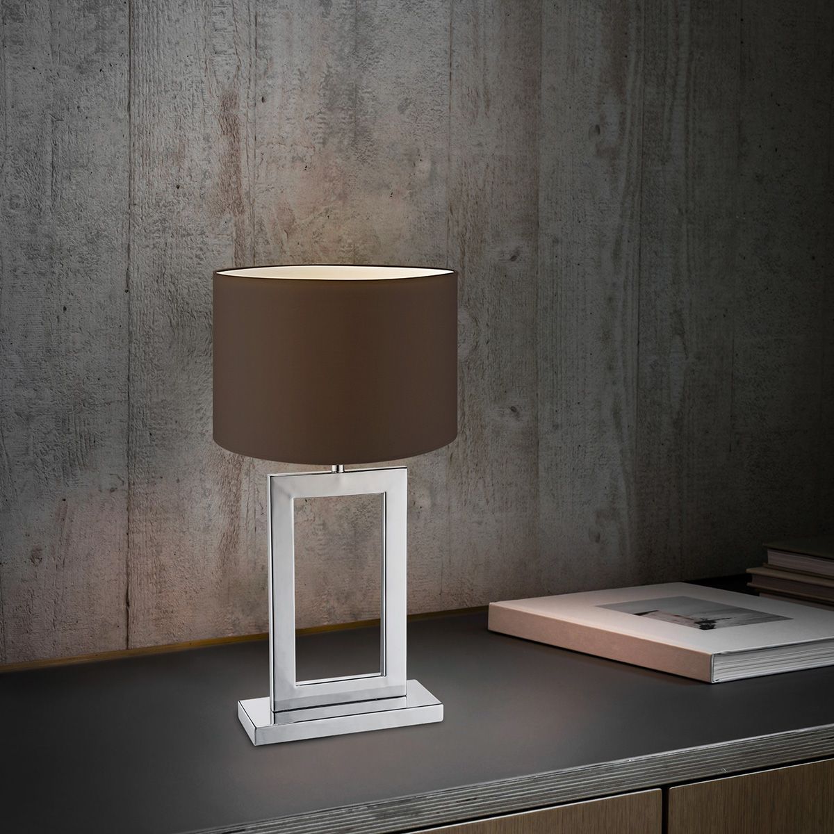 Home Sweet Home Jong Square tafellamp – Strakke chroomlook voor een luxe sfeer