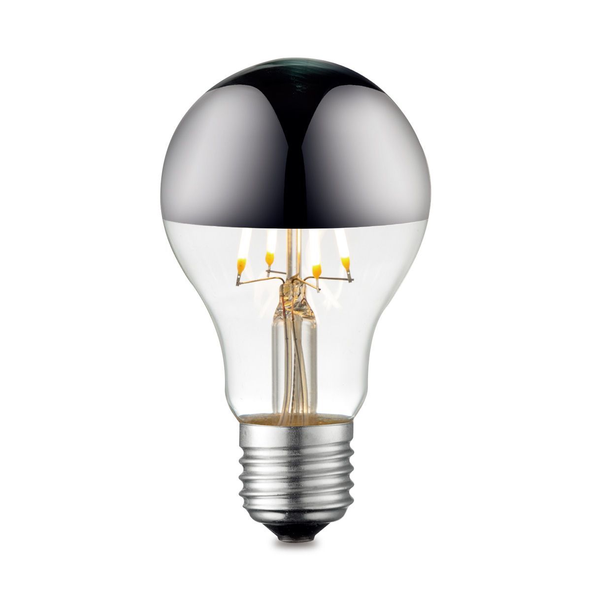 Home Sweet Home kopspiegellamp – LED E27 4 W, helder chroom