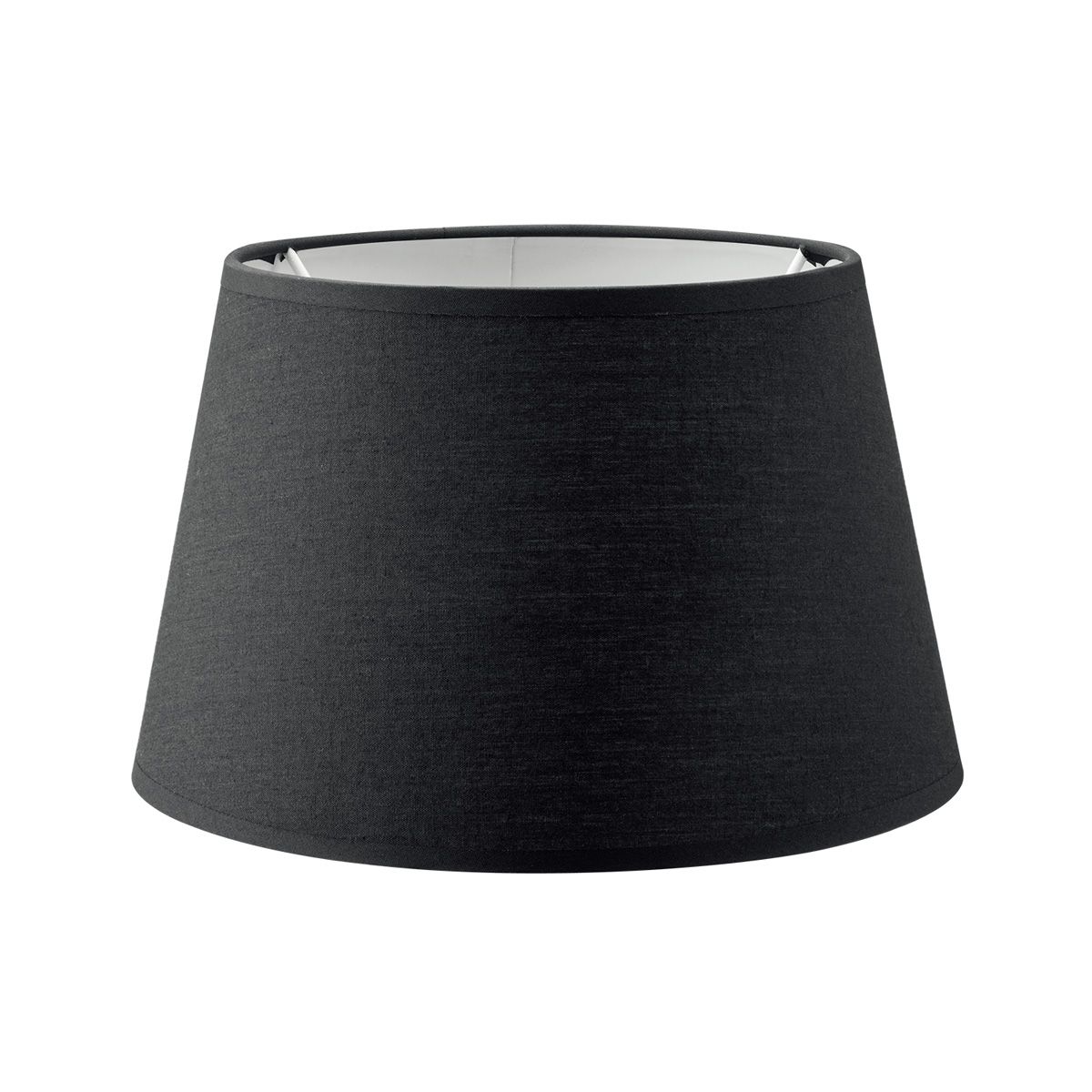 Home sweet home Largo ronde lampenkap – elegant zwart katoen