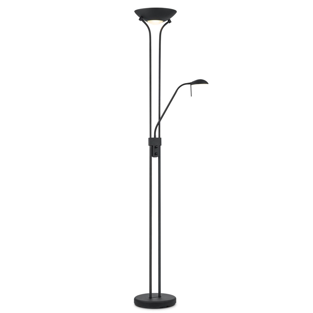 Home Sweet Home LED Uplight Vloerlamp – 180 cm Zwart