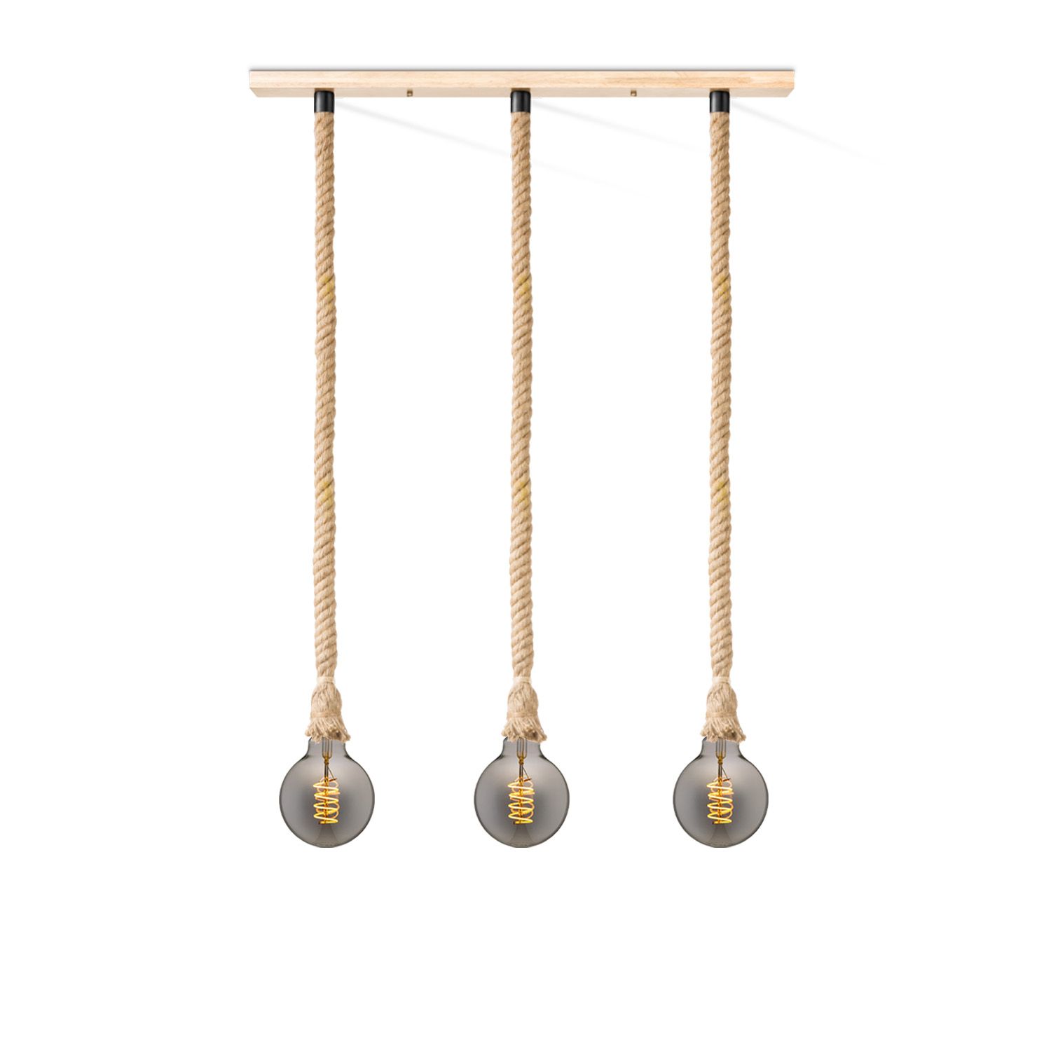 Home Sweet Home Leonardo 3L Spiral Touw Hanglamp – Smoke