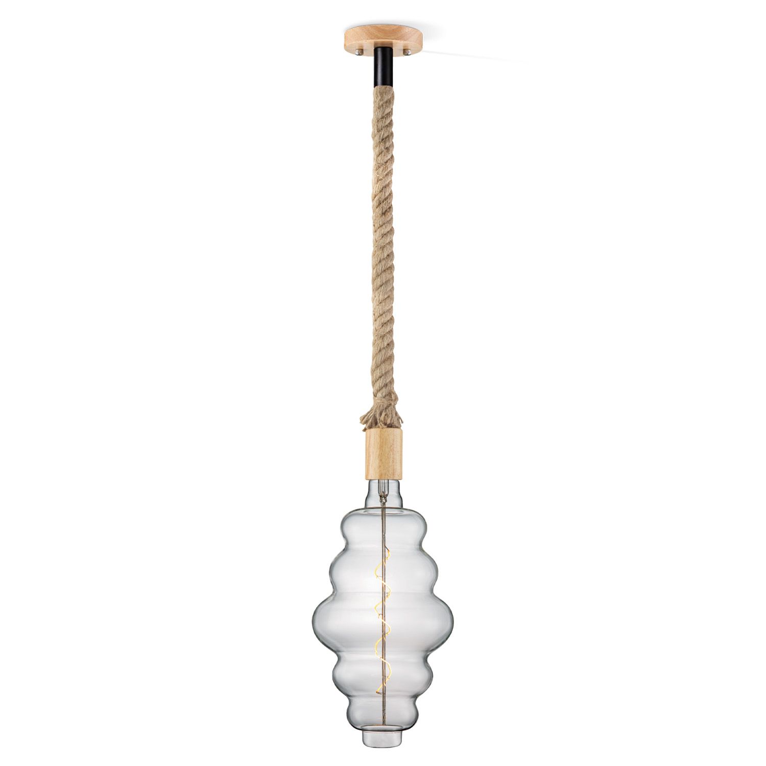 Home sweet home Leonardo Cloud – heldere touw hanglamp voor een warme sfeer