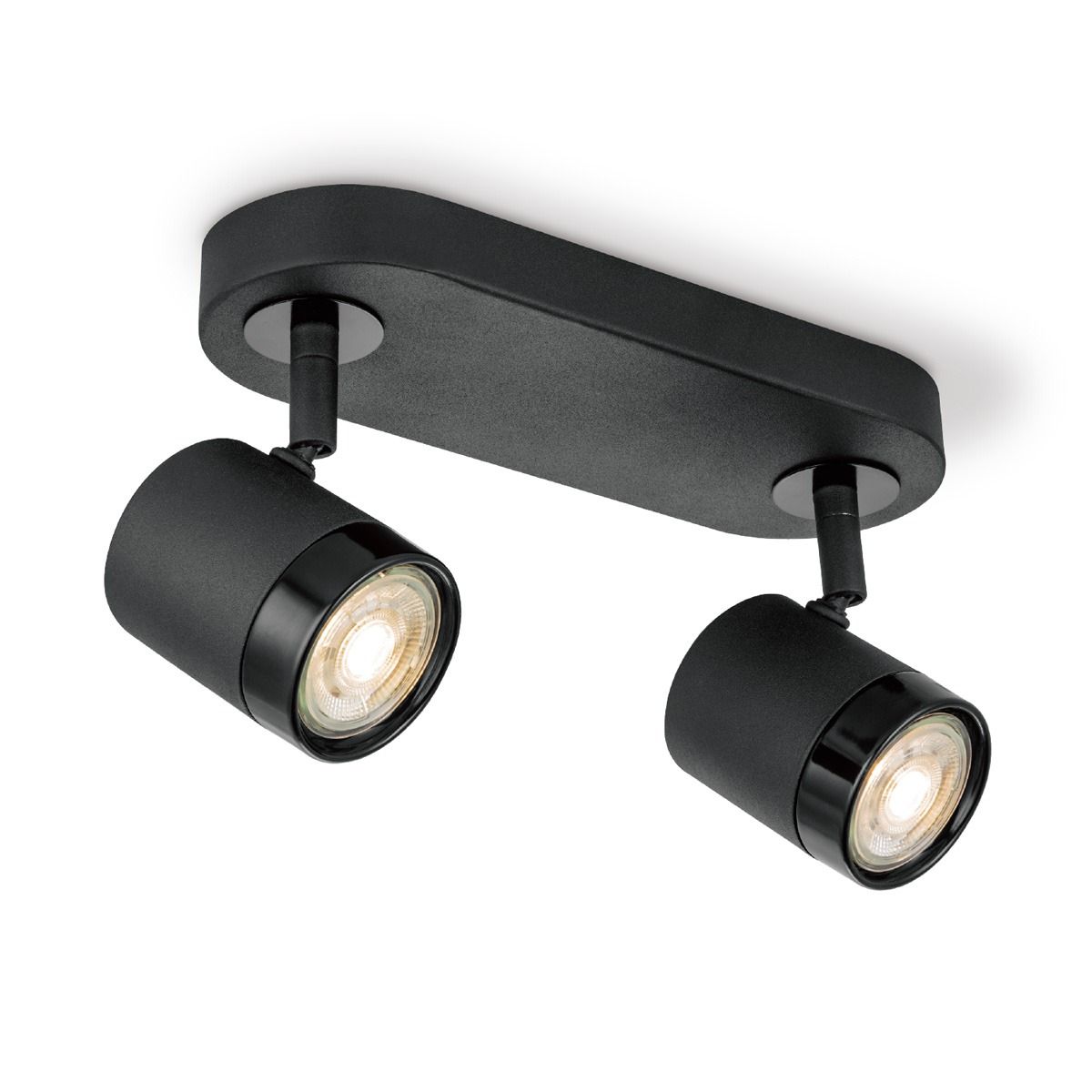 Home Sweet Home Manu 2L – 24 cm LED opbouwspot in matzwart