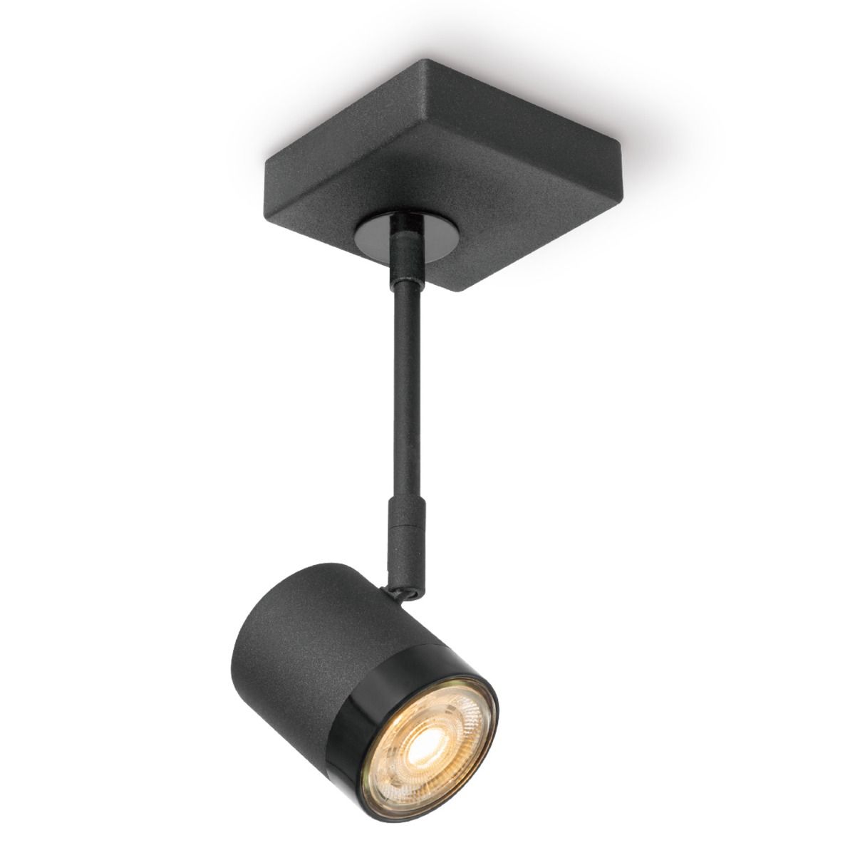 Home Sweet Home Manu LED Opbouwspot 9,5 cm – Stijlvolle Zwarte Spot voor Hal en Toilet