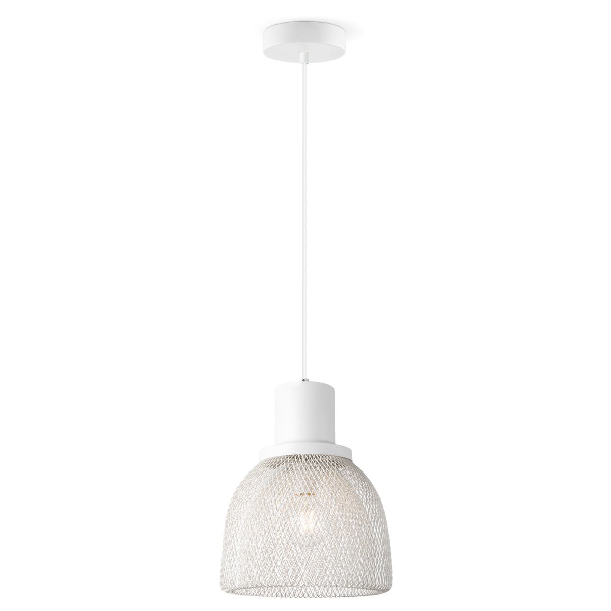 Home Sweet Home Mesh Hanglamp 29 cm – Moderne Witte Pendellamp